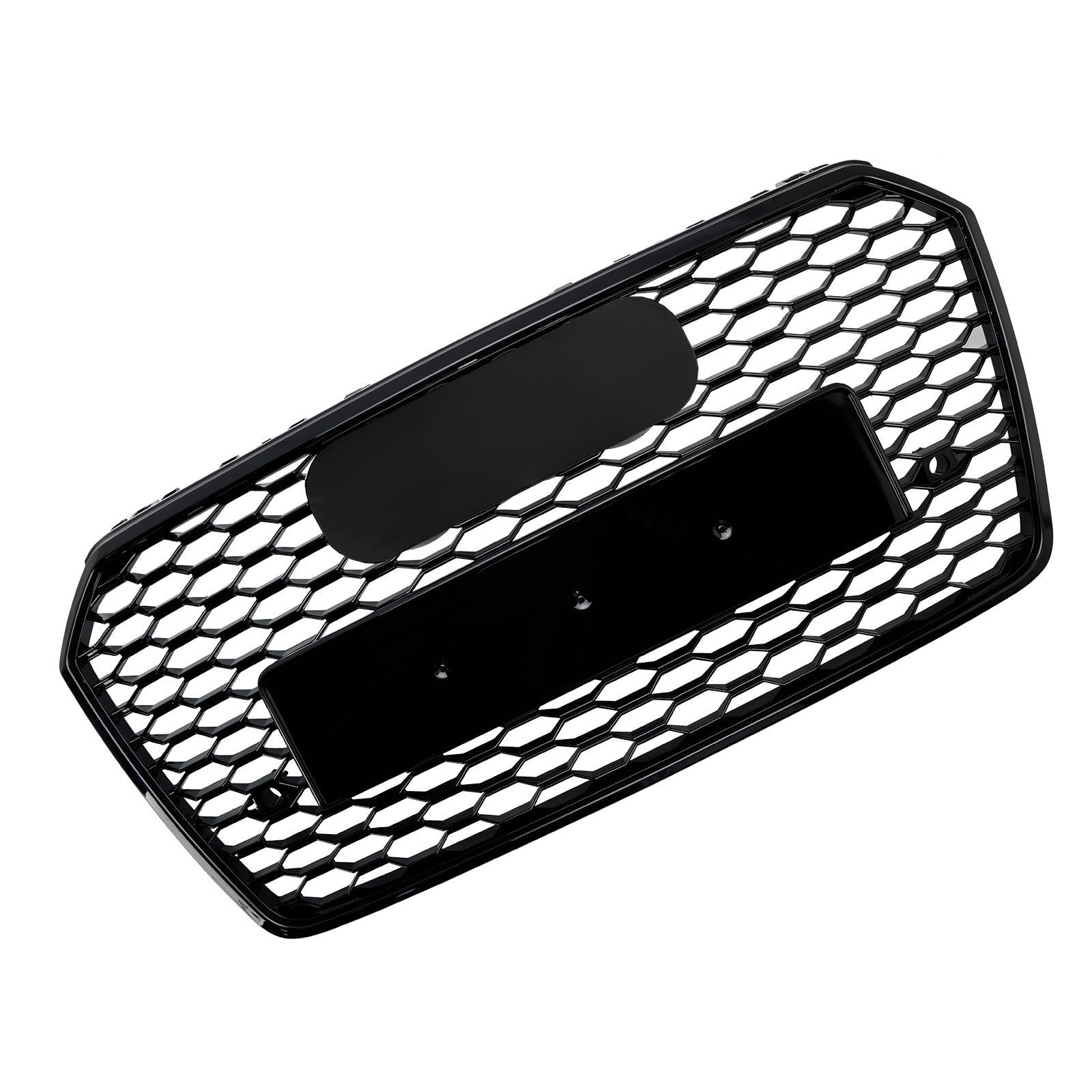 Grille de pare-chocs avant en nid d';abeille de style Audi A7 C7 S7 RS7 2016-2018 noire
