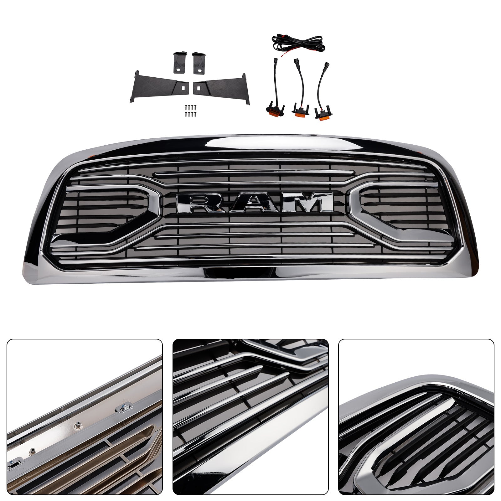 Kromirana maska z LED lučmi za sprednji odbijač Dodge Ram 1500 (2009-2012)