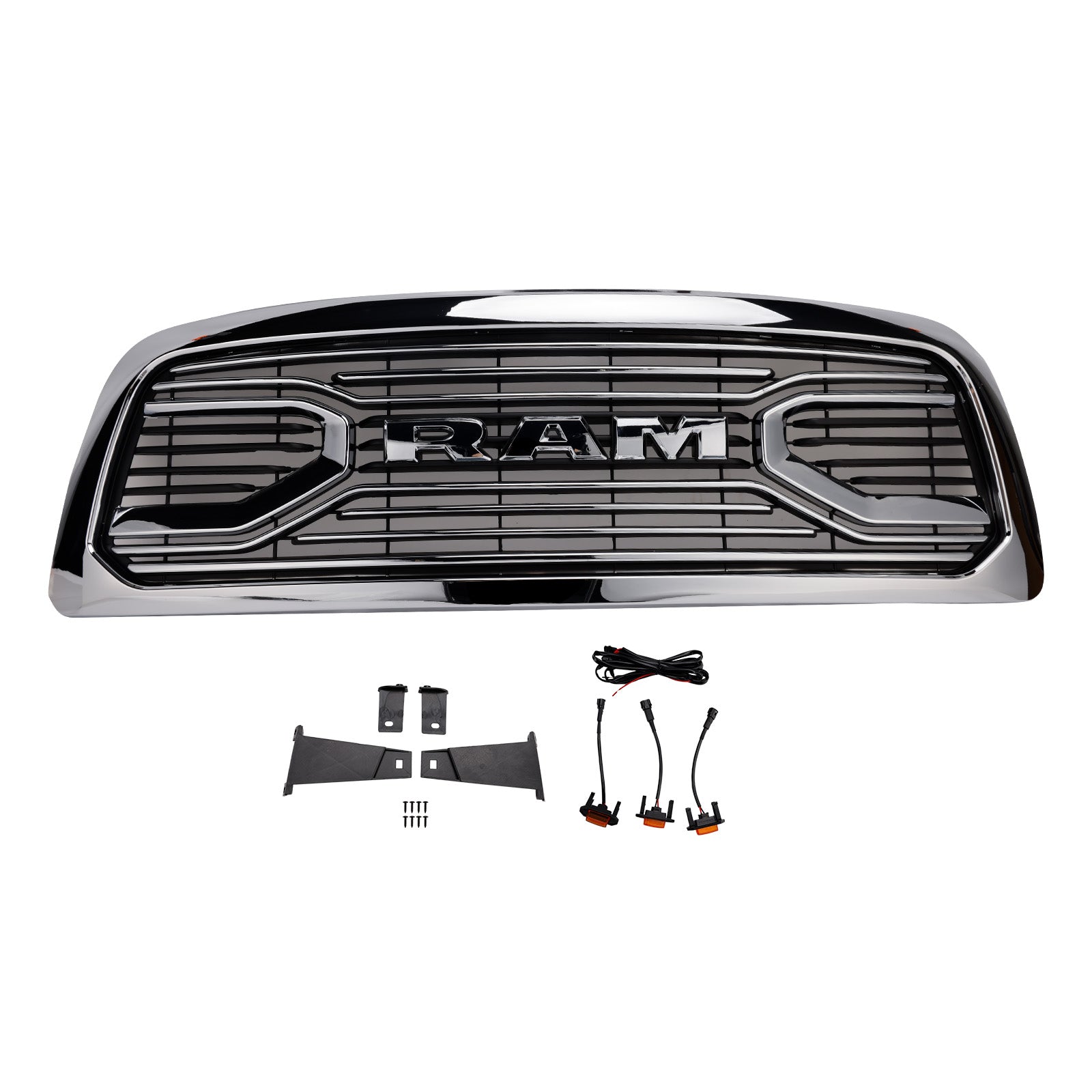 Parrilla cromada con luces LED para parachoques delantero de Dodge Ram 1500 (2009-2012)
