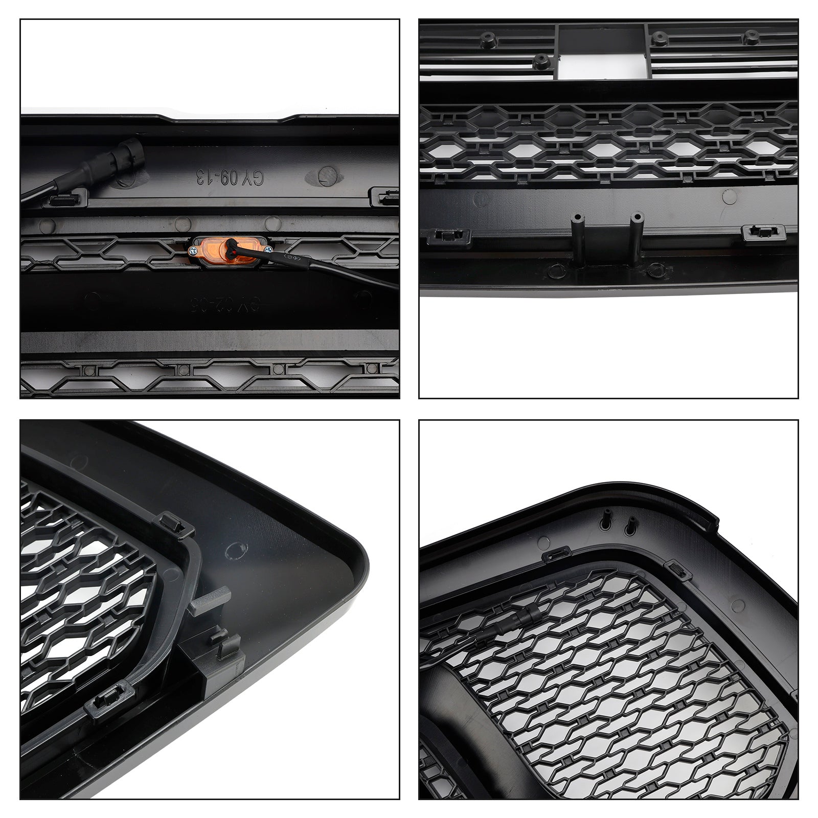 Czarna przednia osłona zderzaka z lampkami LED do Dodge Ram 1500 (2009-2012)
