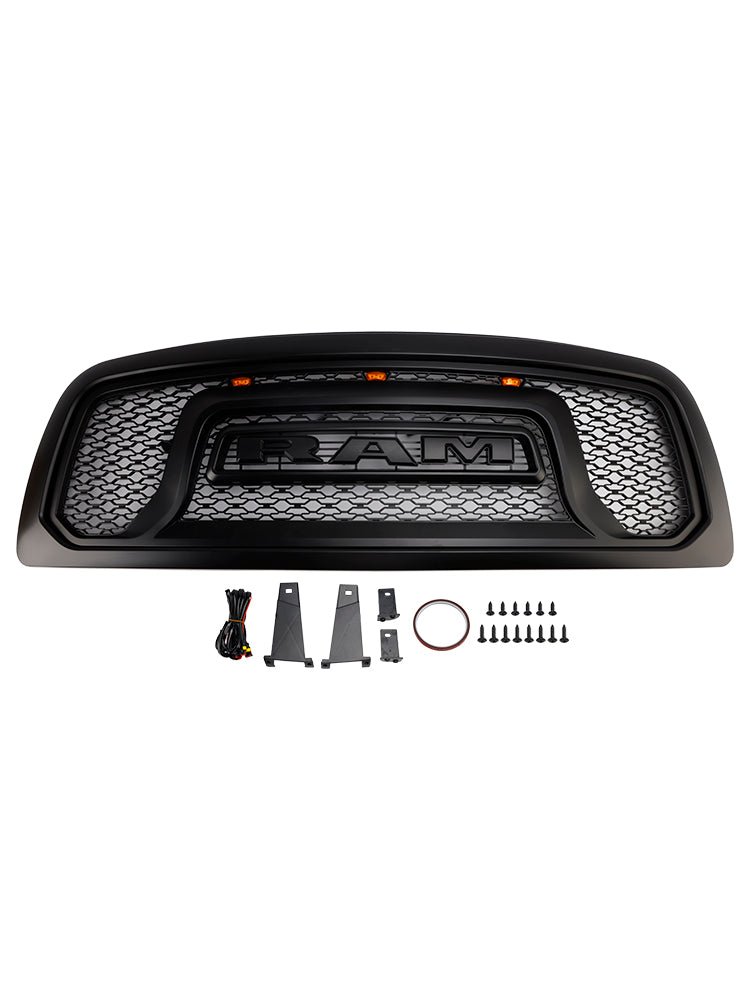 Črna maska sprednjega odbijača z LED lučmi za Dodge Ram 1500 (2009-2012)