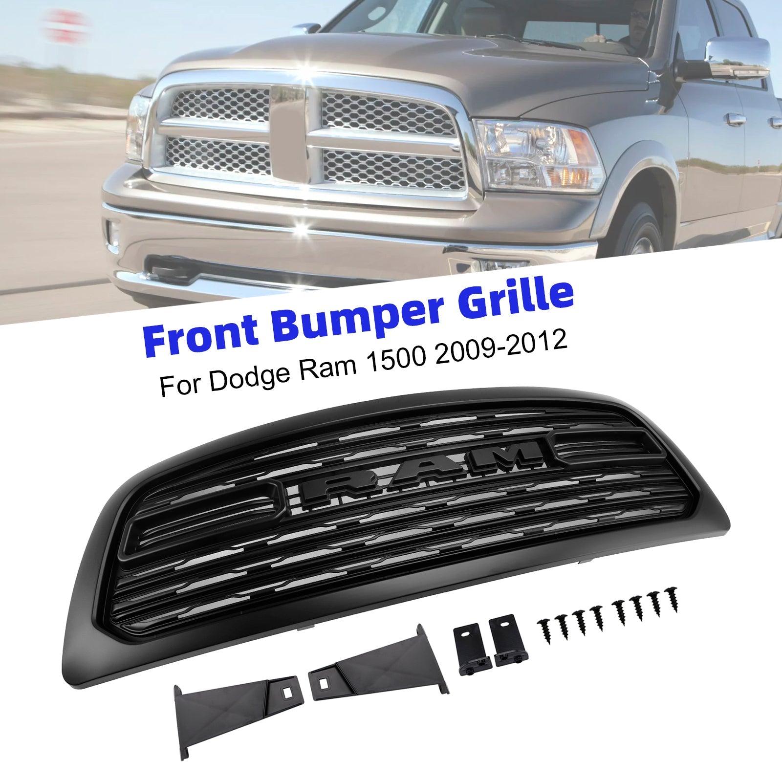 Maska sprednjega odbijača v stilu LTD z LED lučmi za Dodge Ram 1500 (2009-2012)