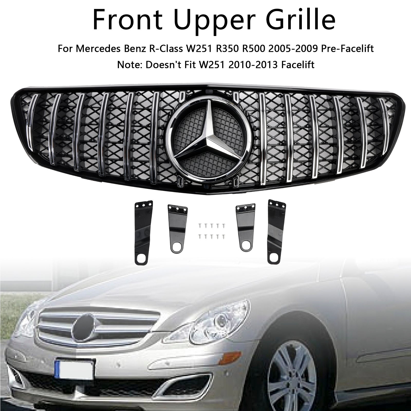 Mercedes-Benz R-Klasse voorbumpergrille W251 R350 R500 2005-2009