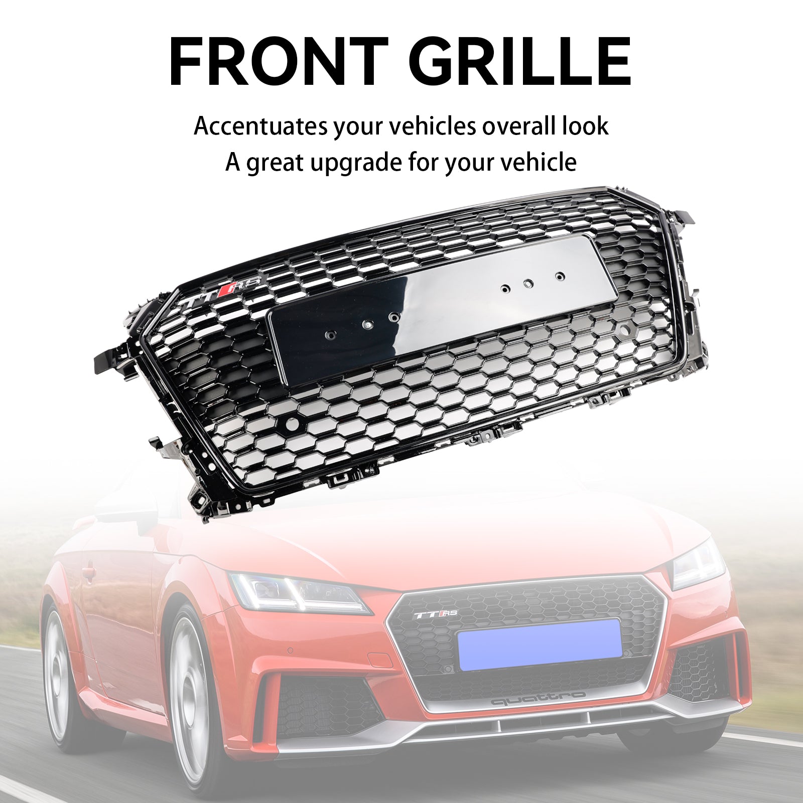 2014-2023 Audi TT MK3 FV 8S RS Style Grid Highing Negro brillante