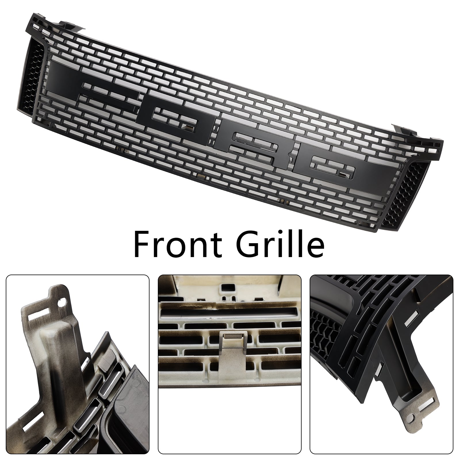 2012-2015 Ford Ranger T6 PX1 Raptor Front Grillin yläpuskurin korvaaminen mustan mustan säleikön LED-valolla