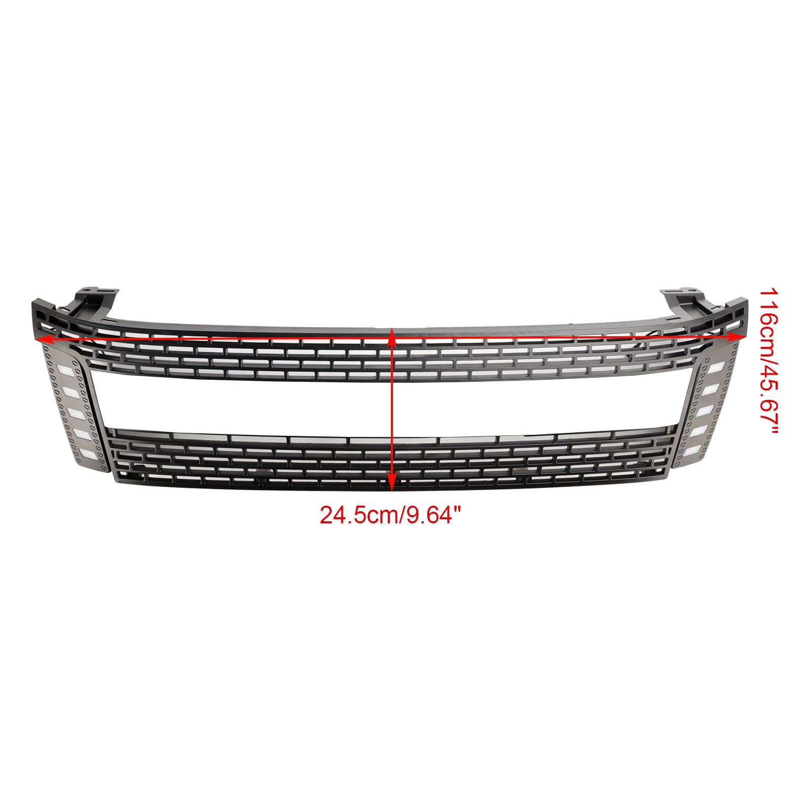 2012-2015 Ford Ranger T6 PX1 Raptor sprednja rešetka, zgornji odbijač, mat črna zamenjava rešetke z LED lučmi