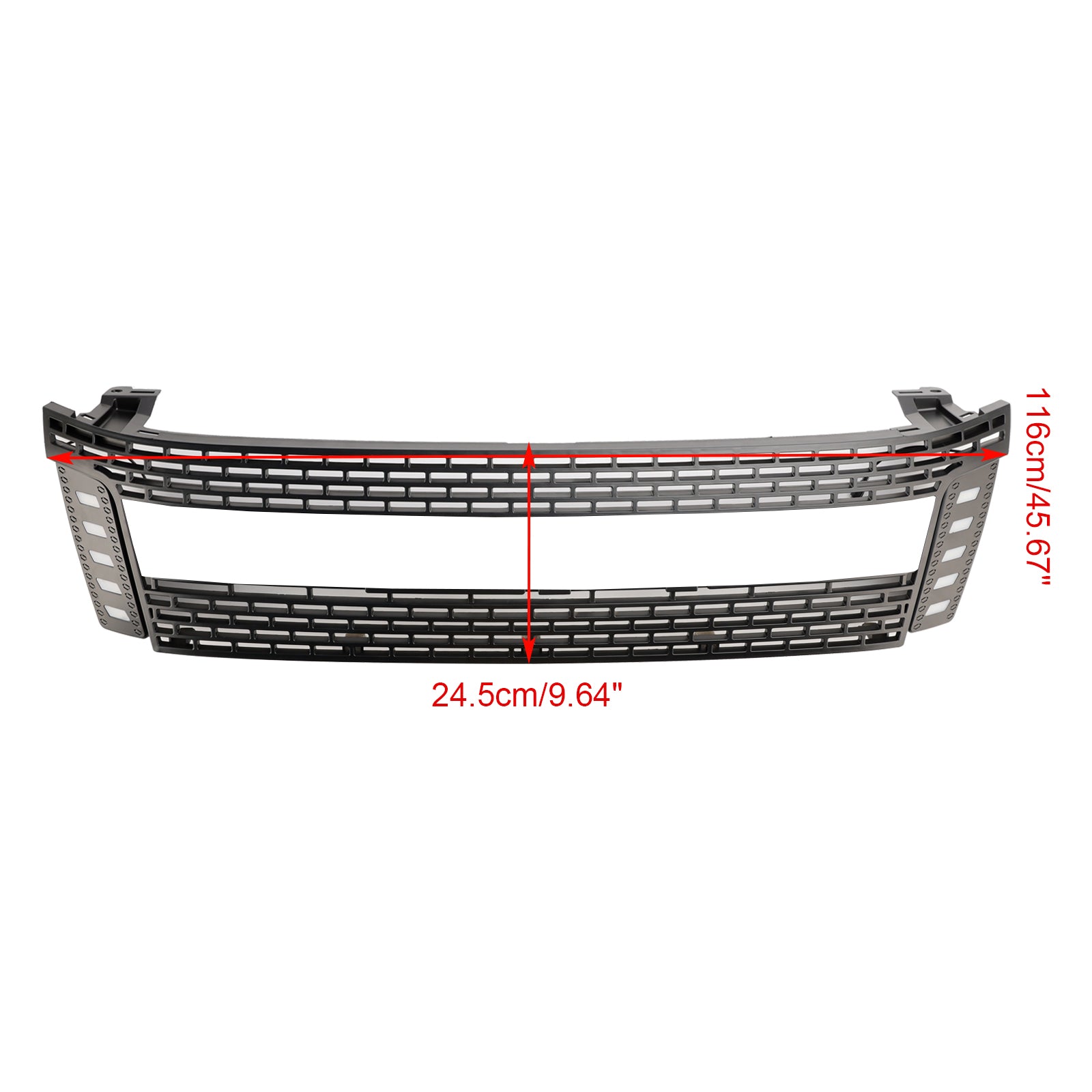 2012-2015 Ford Ranger T6 PX1 Raptor sprednja rešetka, zgornji odbijač, mat črna zamenjava rešetke z LED lučmi