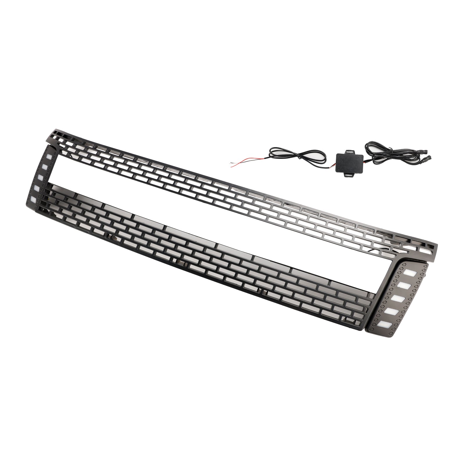 2012-2015 Ford Ranger T6 PX1 Raptor sprednja rešetka, zgornji odbijač, mat črna zamenjava rešetke z LED lučmi