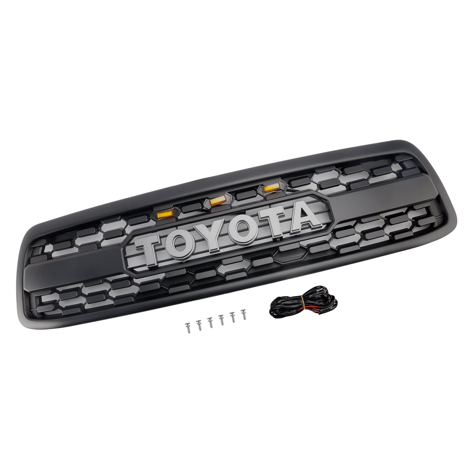 Czarny przedni bumerka dla Toyota Tundra 2000-2002 z LED