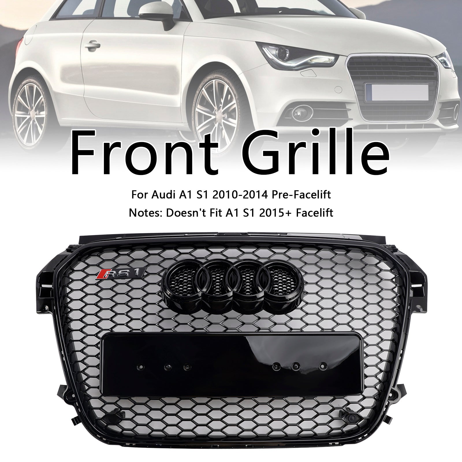 Sprednja paleta Audi A1/A1 S-Line 2010-2015 v satju/baru