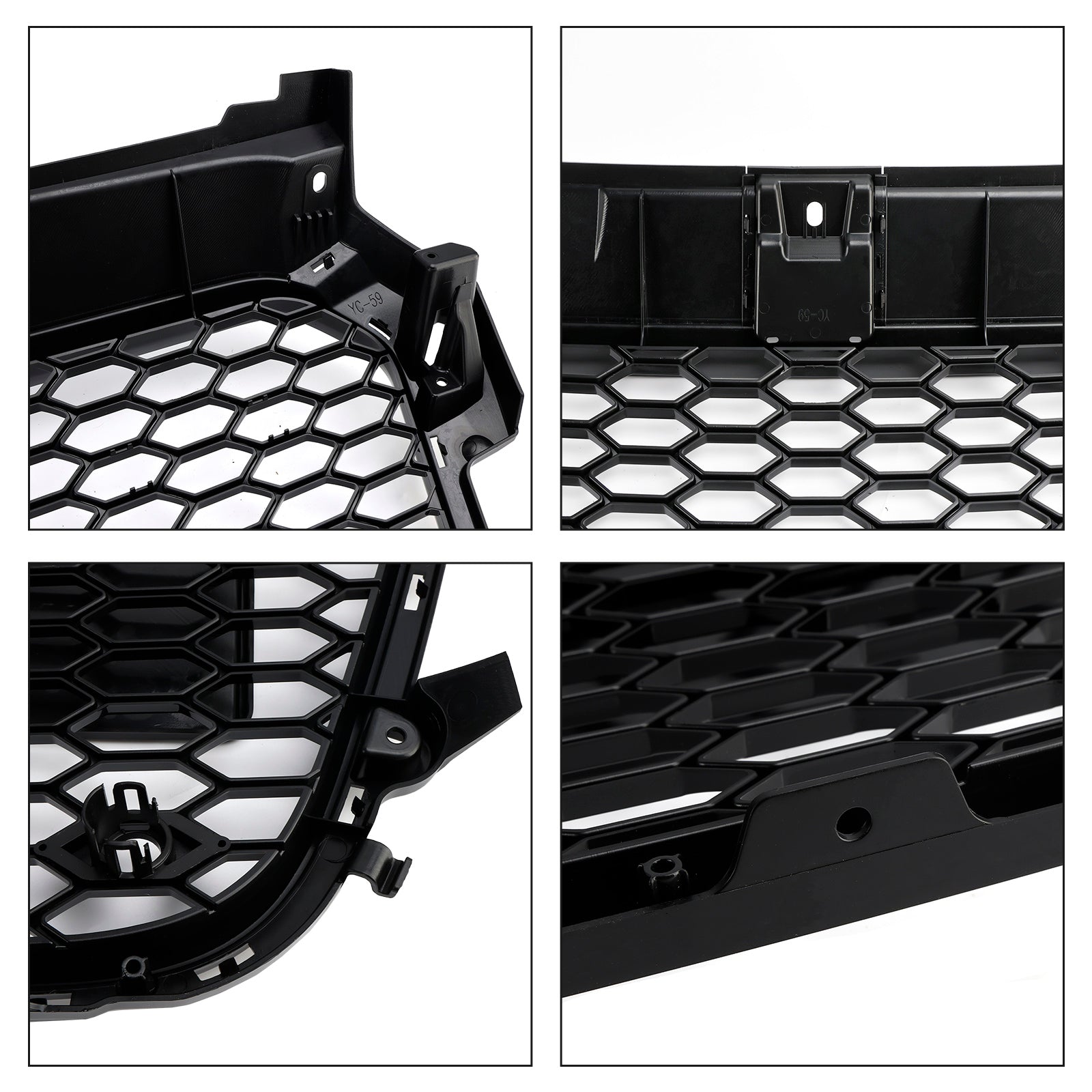 Rejilla de parachoques delantero de panal negro brillante para Audi A1 S1 Pre-uplift 2010-2015