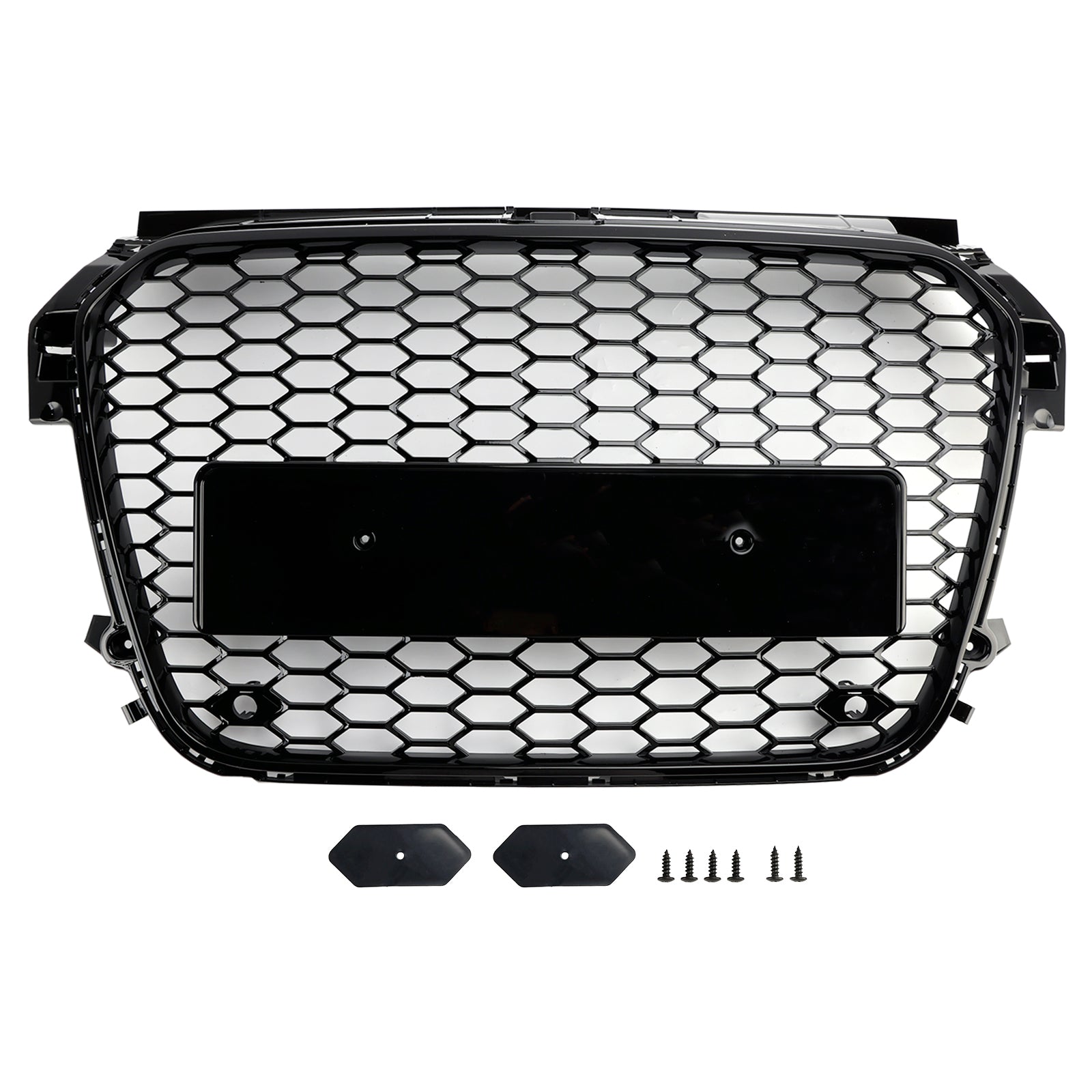 Rejilla de parachoques delantero de panal negro brillante para Audi A1 S1 Pre-uplift 2010-2015
