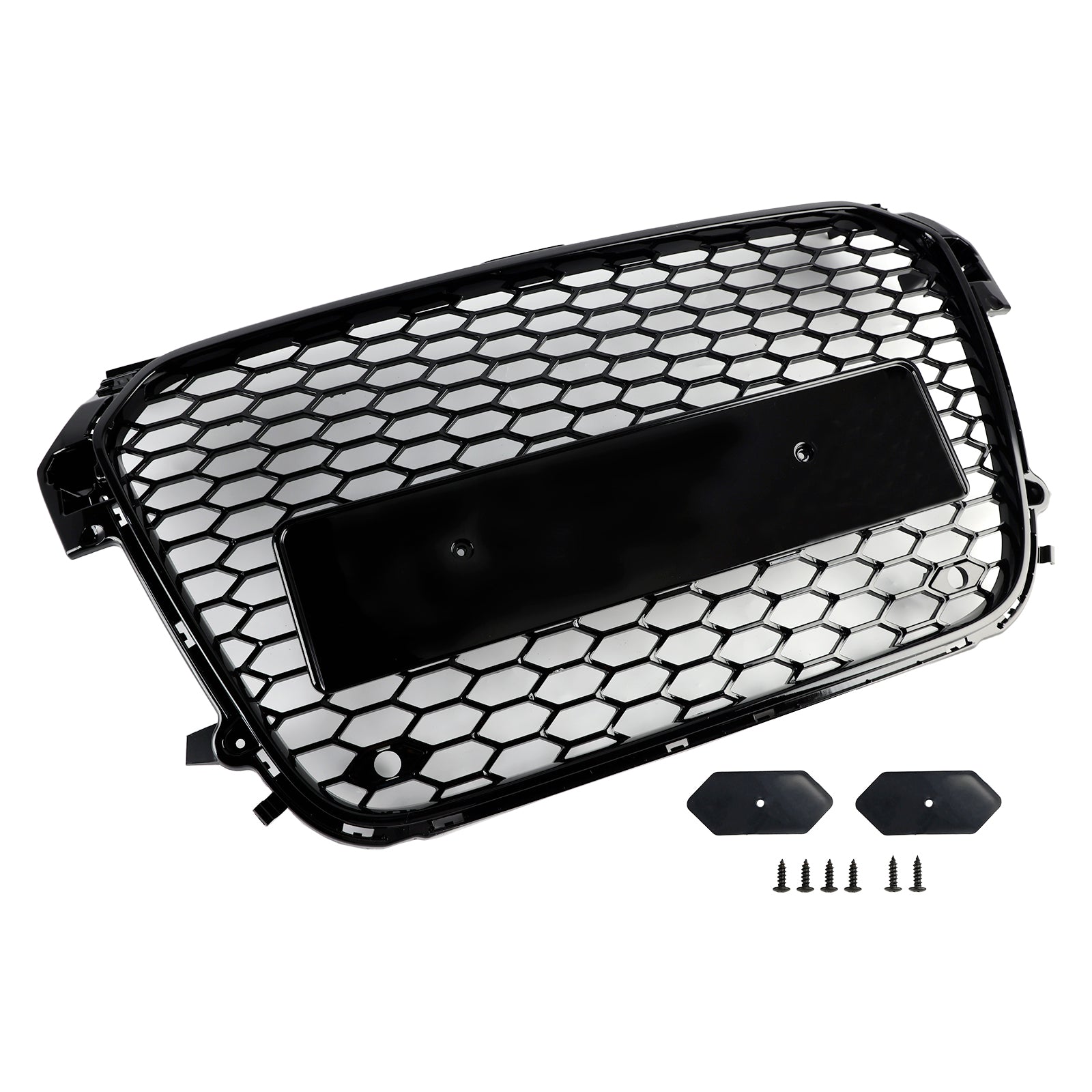 Rejilla de parachoques delantero de panal negro brillante para Audi A1 S1 Pre-uplift 2010-2015