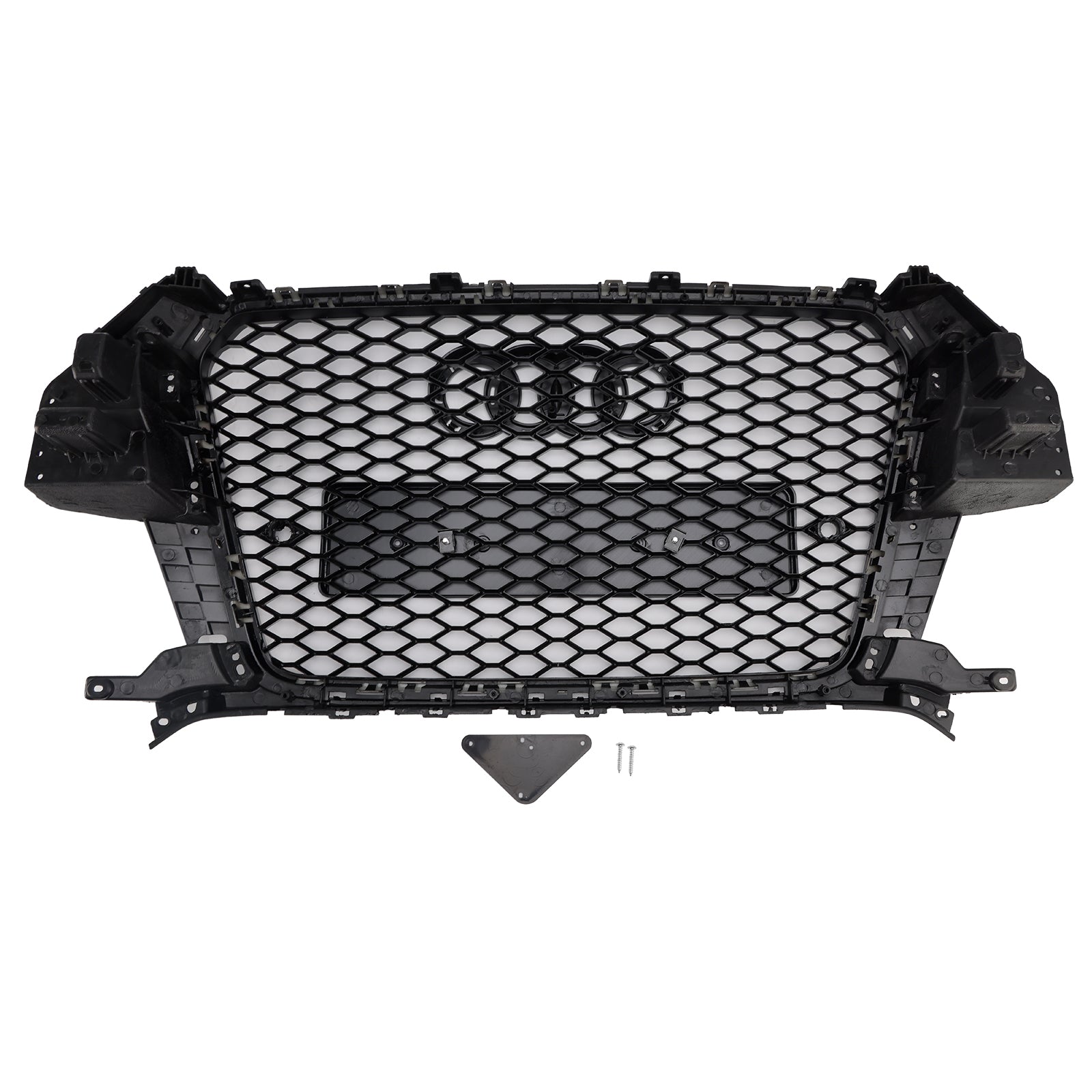 Calandre avant en nid d'abeille style Audi Q3 S-Line RSQ3 2011-2015, noir brillant