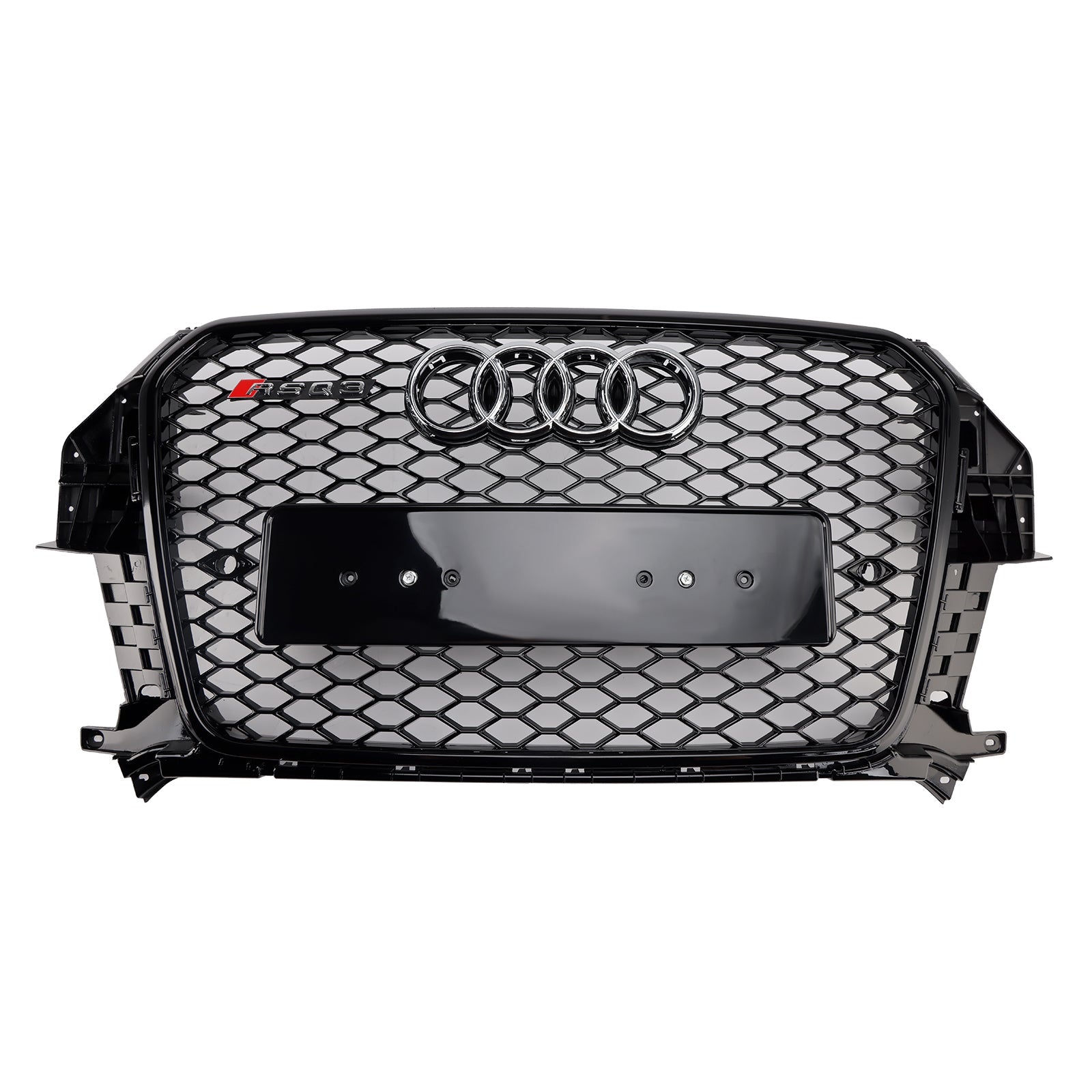 Audi Q3 S-Line RSQ3 2011-2015 Parrilla frontal estilo panal, negro brillante