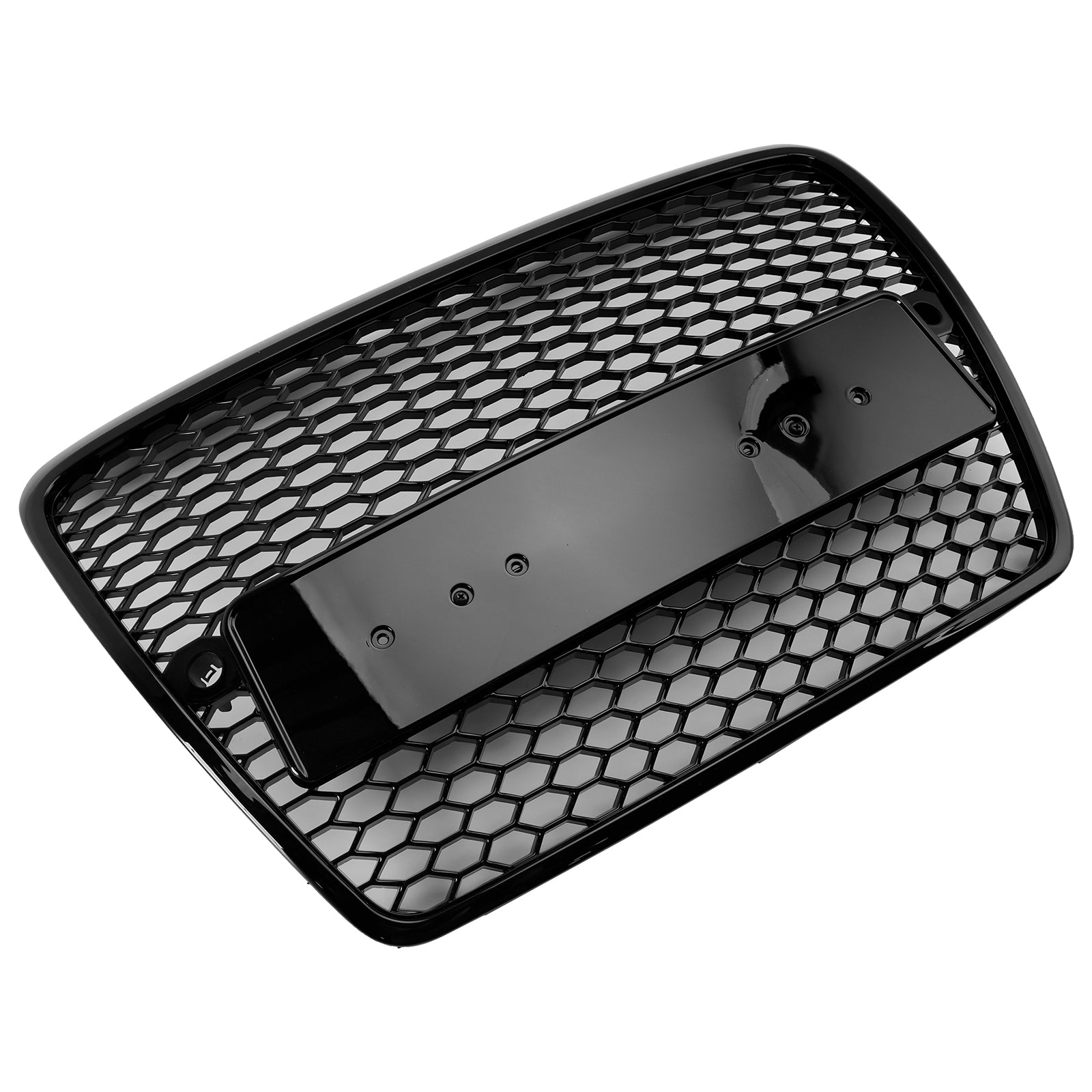 Griglia anteriore a nido d'ape nera per paraurti per Audi A6 C6 pre-restyling (2004-2008)