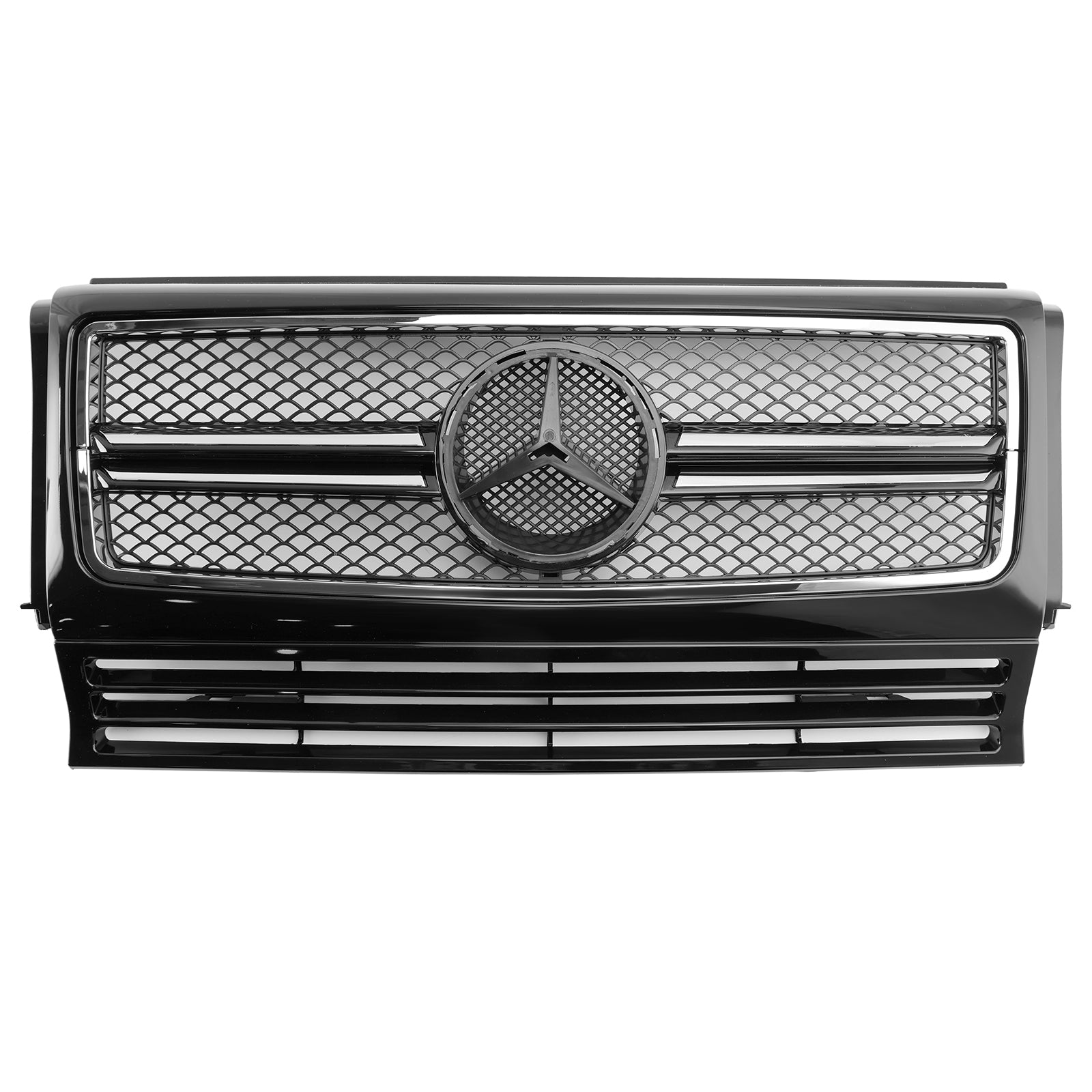 Grille de pare-chocs avant chromée noire pour Mercedes Benz Classe G W463 1990-2018
