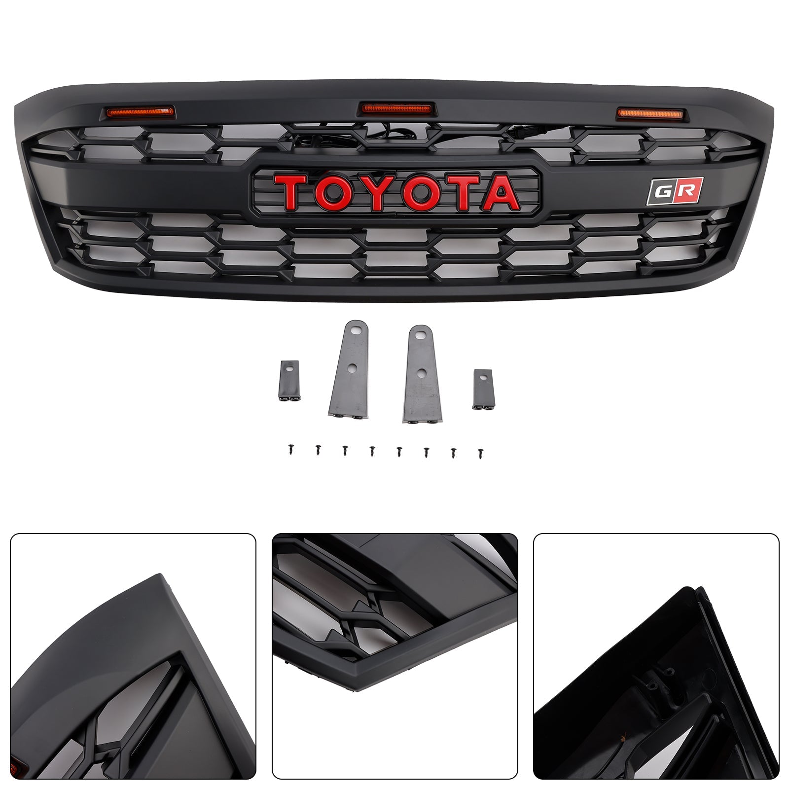 LED-Frontstoßstangengrill im GR-Stil für Toyota Hilux N70 vor dem Facelift 2005–2011