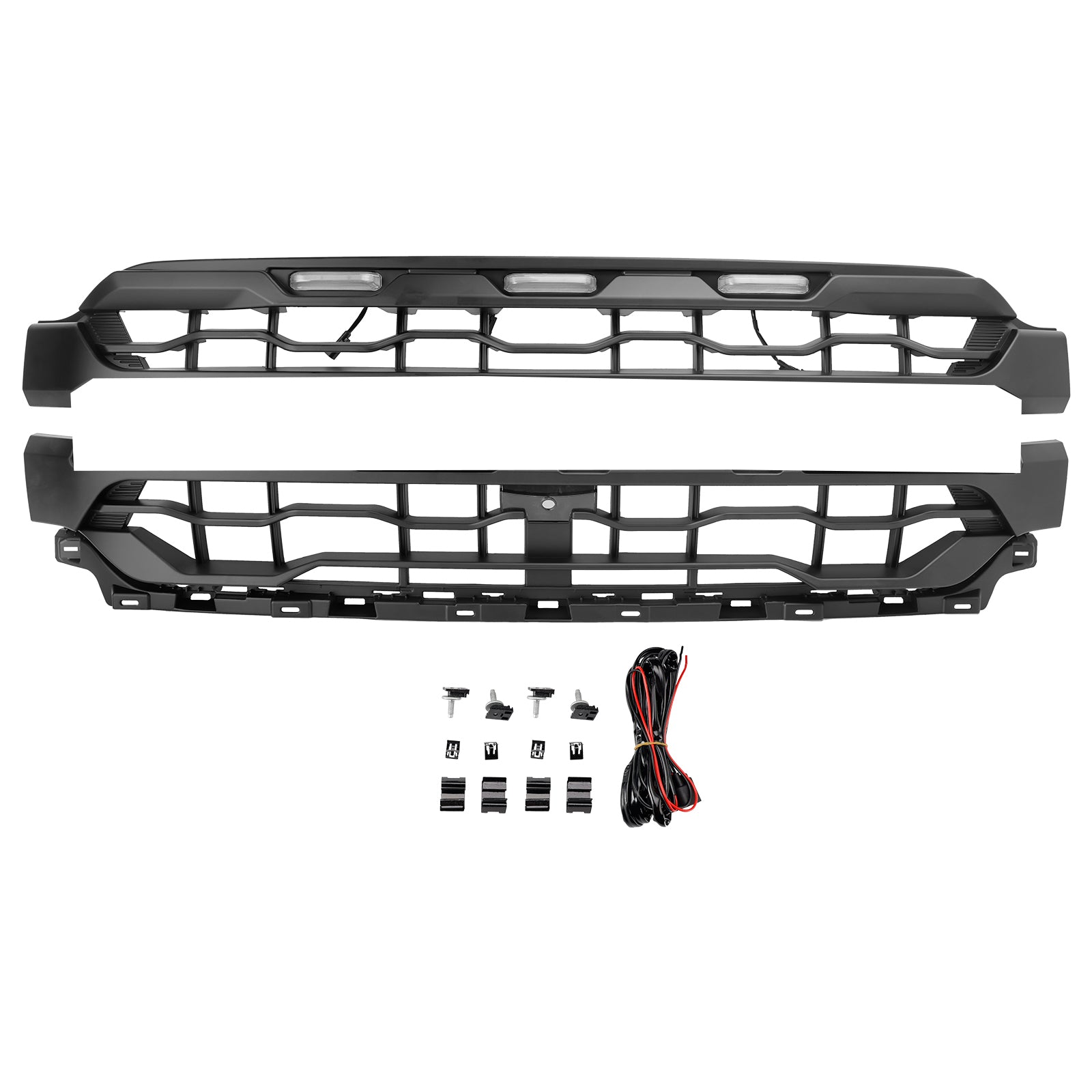 Grille de pare-chocs avant noire à LED pour Ford F150 2024+