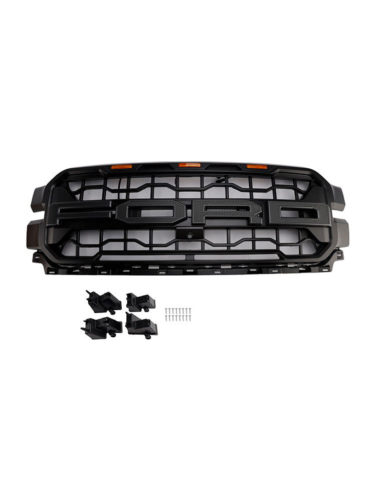 Rejilla de parachoques delantero negra con LED para Ford F150 (desde 2024)