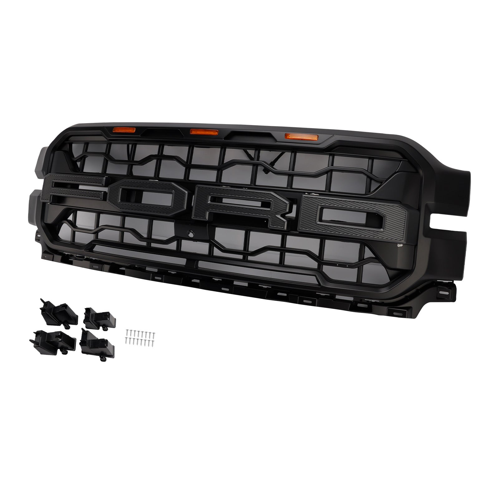 Rejilla de parachoques delantero negra con LED para Ford F150 (desde 2024)