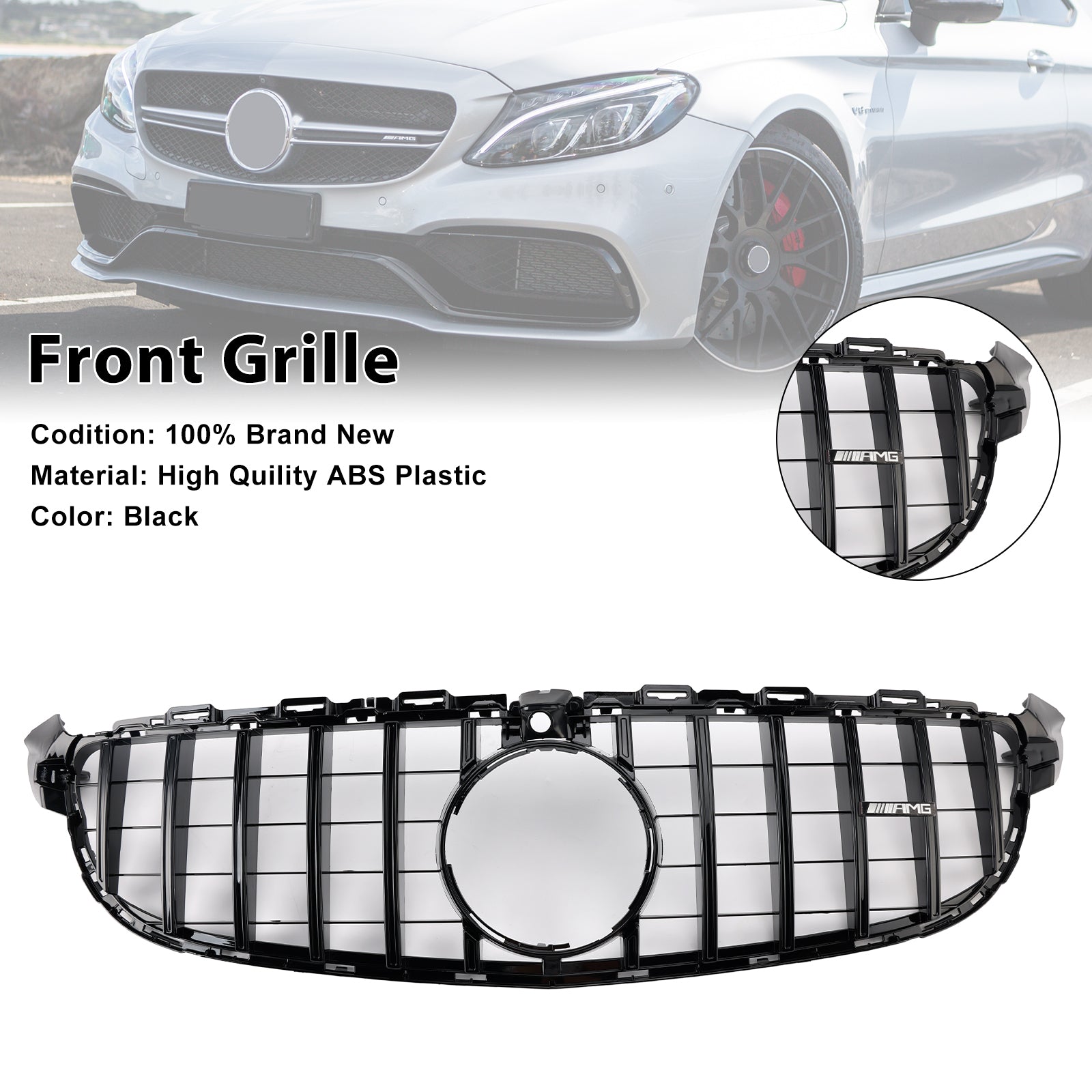 Grille de pare-chocs avant pré-lifting Mercedes Benz W205 C63 2015-2018