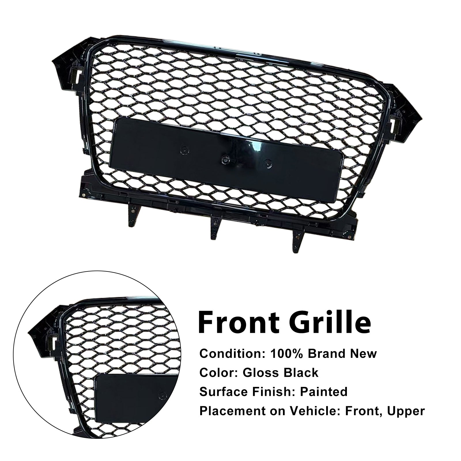 Grille de pare-chocs avant style RS4 pour Audi A4 B8.5 Allroad 2013-2016 uniquement