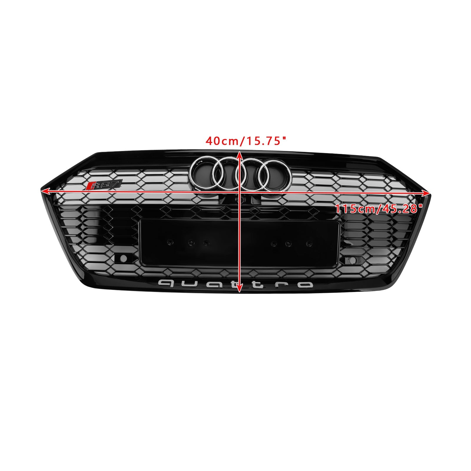 Rejilla de parachoques delantero negro brillante para Audi A7 C8/Sline/S7 2019-2024