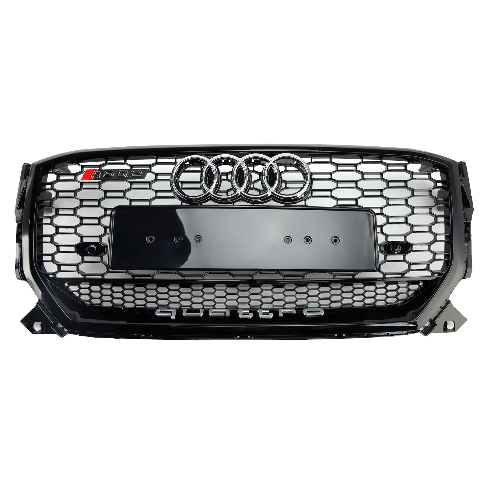 Parrilla frontal en forma de panal'abeja negro brillante para Audi Q2 prepintado 2016-2020