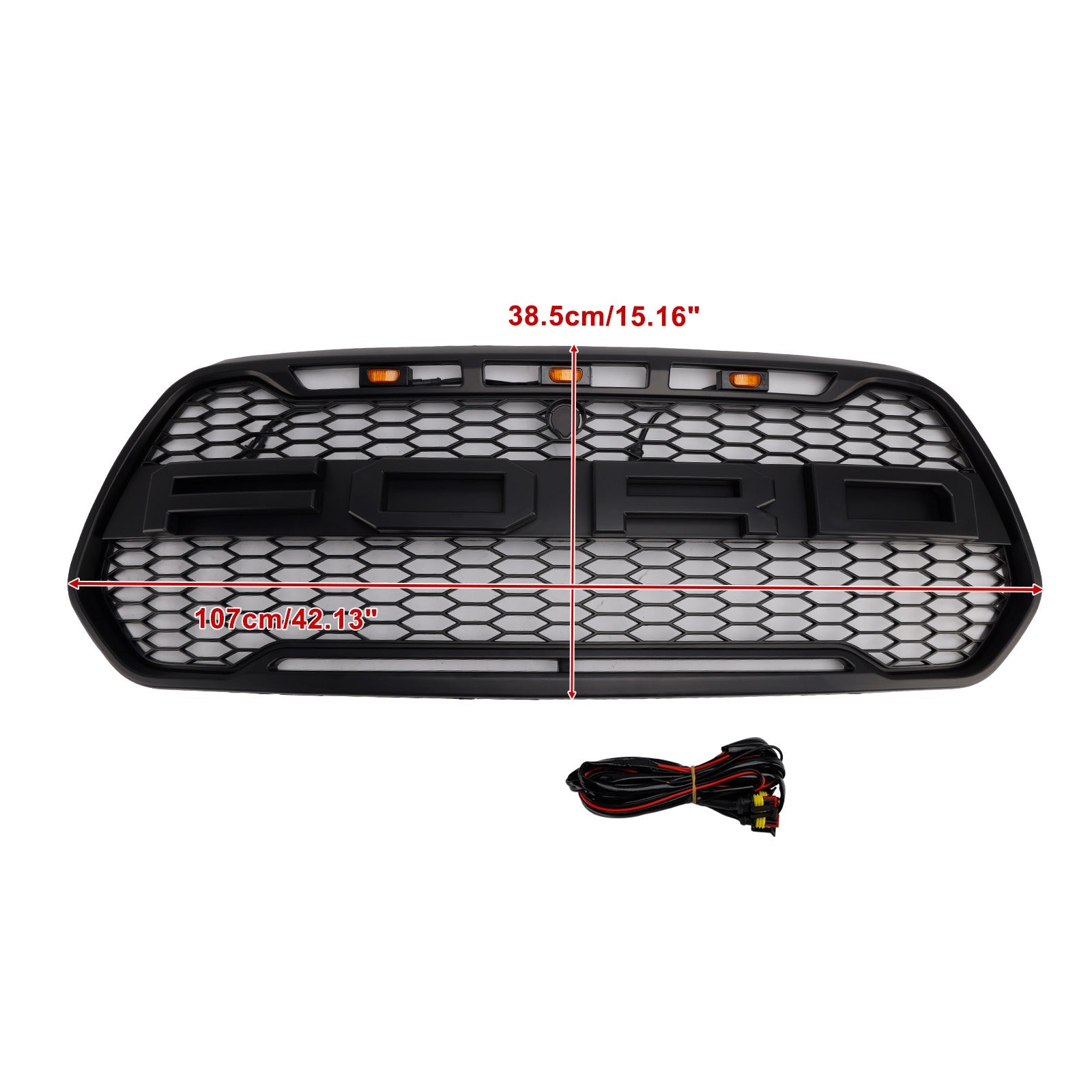 Črna maska sprednjega odbijača za Ford Transit 150, 250, 350 in 350H (2015-2019).