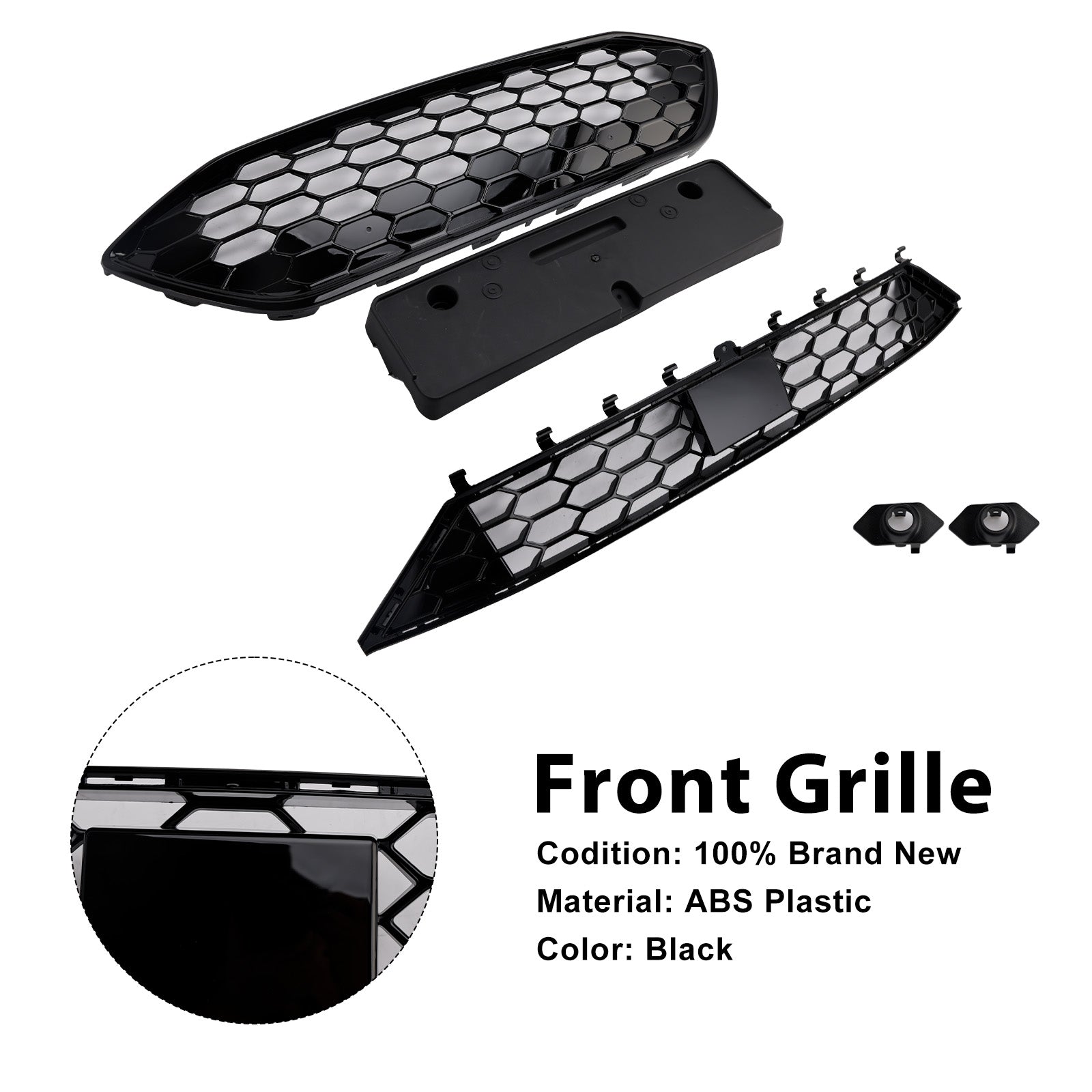 Rejilla de parachoques delantero negra con luces LED para Toyota Sequoia 2019-2021