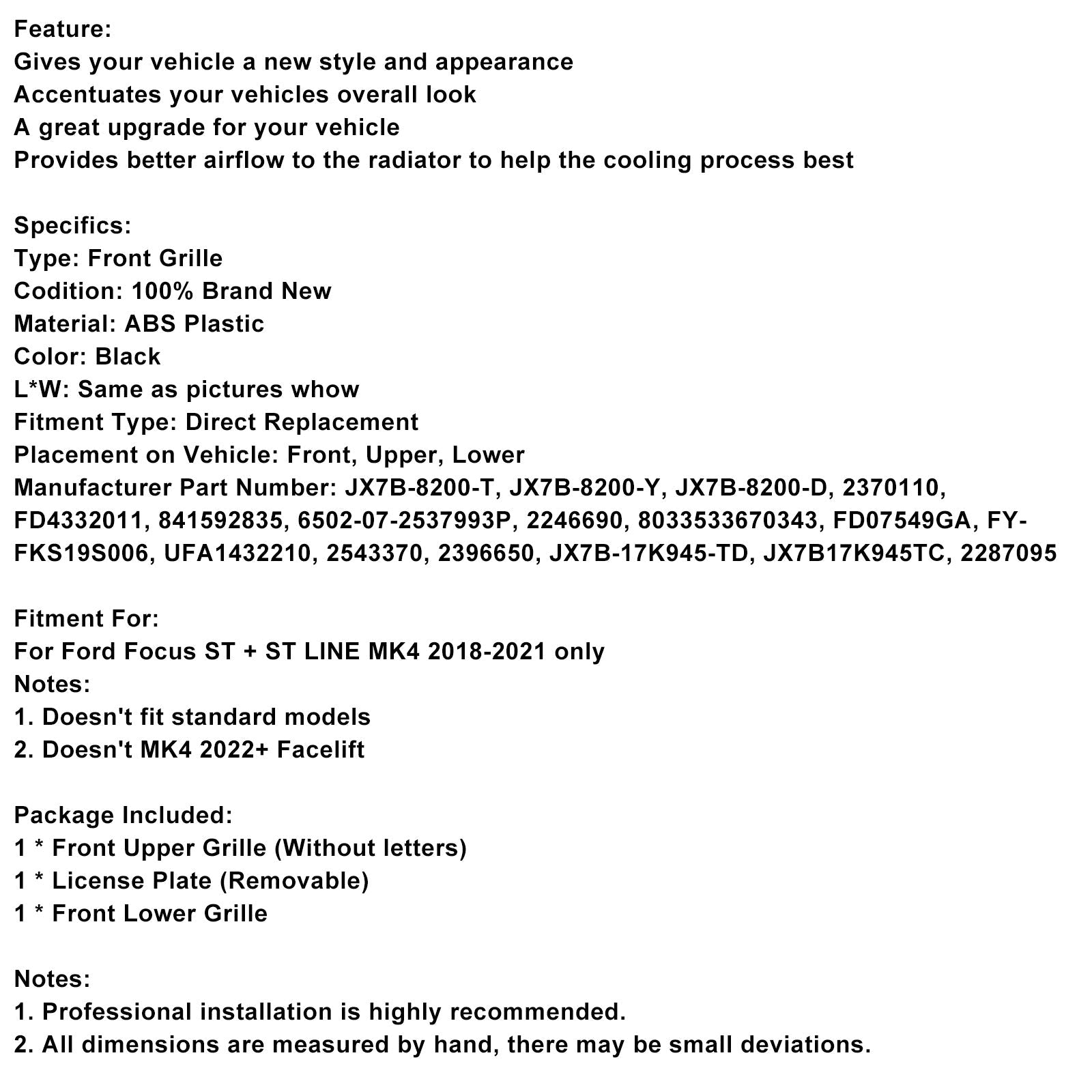 Rejilla de parachoques delantero negra con luces LED para Toyota Sequoia 2019-2021