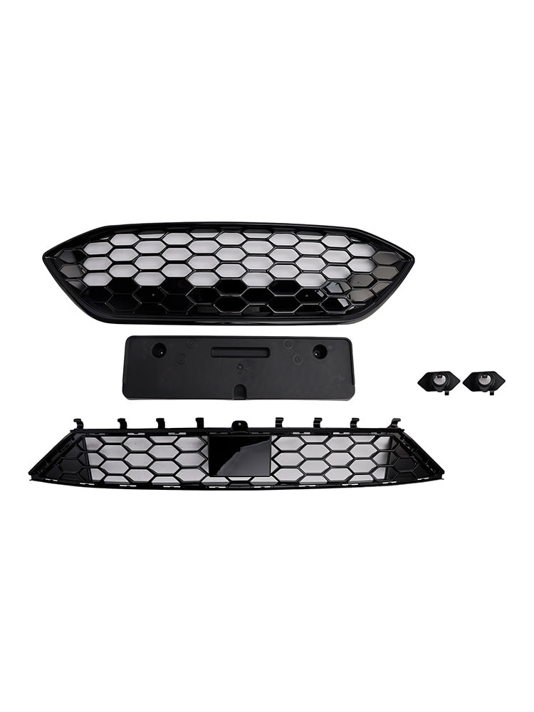 Rejilla de parachoques delantero negra con luces LED para Toyota Sequoia 2019-2021