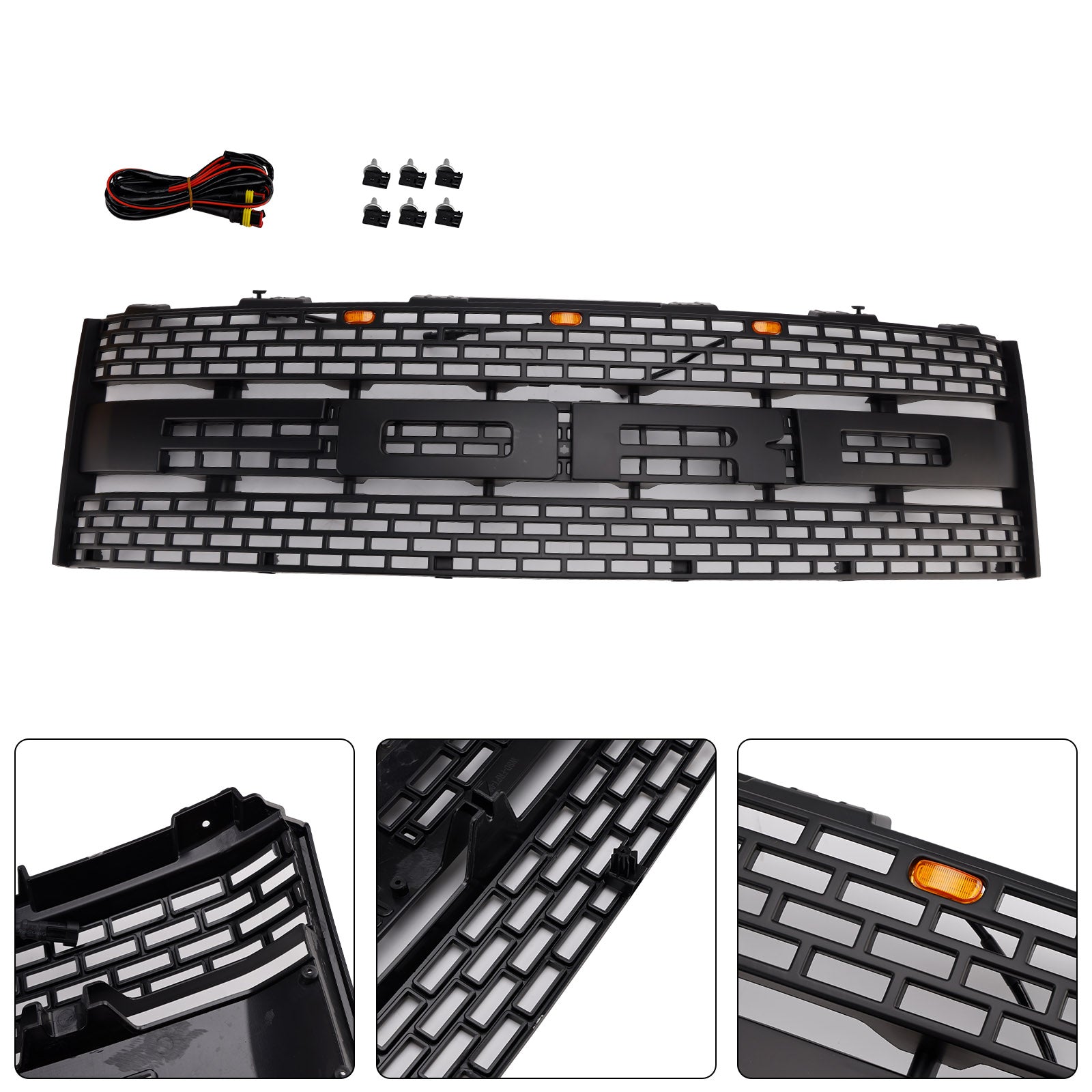 Rejilla de parachoques delantero sin cámara de orificio para Ford F-150 Raptor 2010-2014 CL3Z8200DA