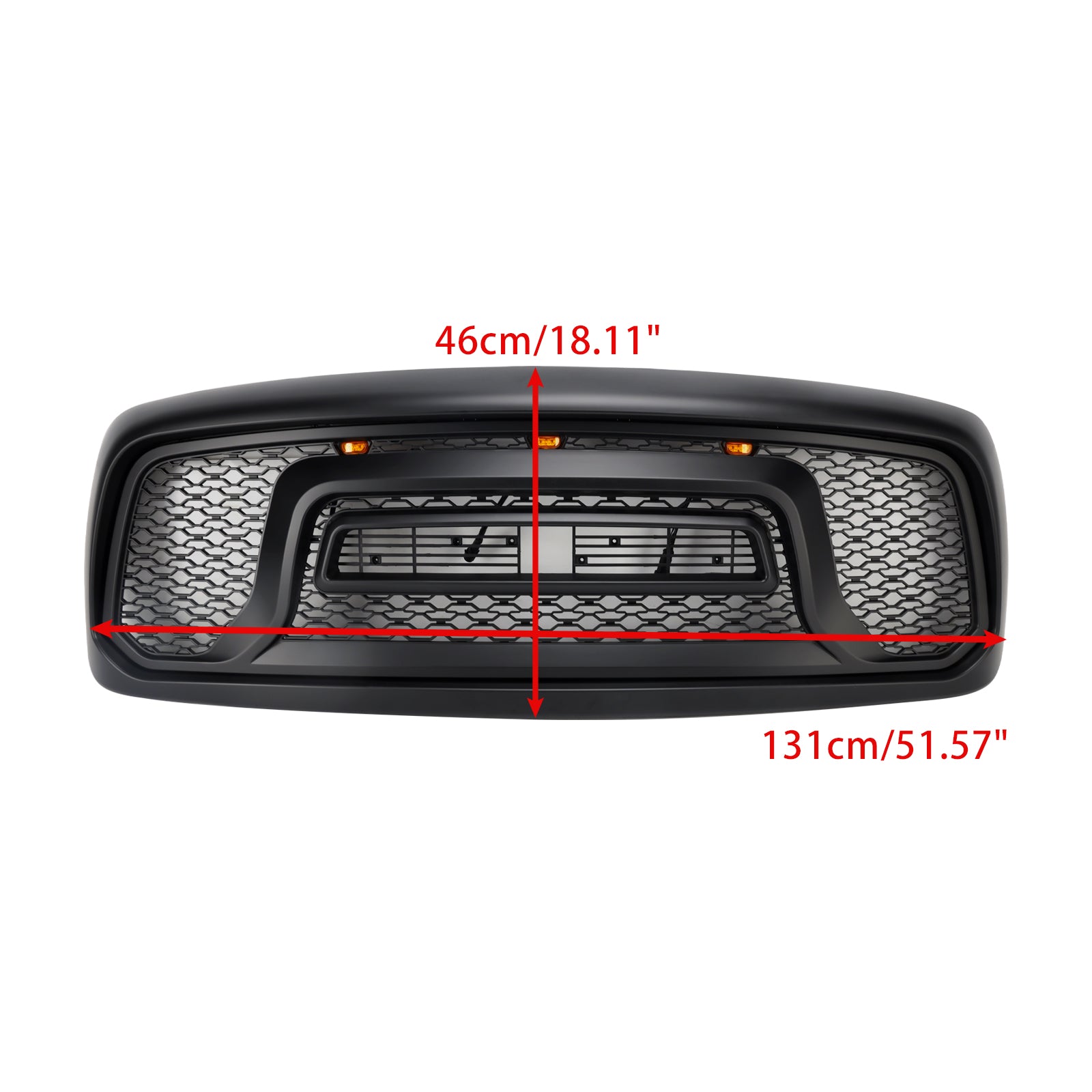 Grille de pare-chocs avant style rebelle pour Dodge RAM 1500/2500/3500 2002-2005