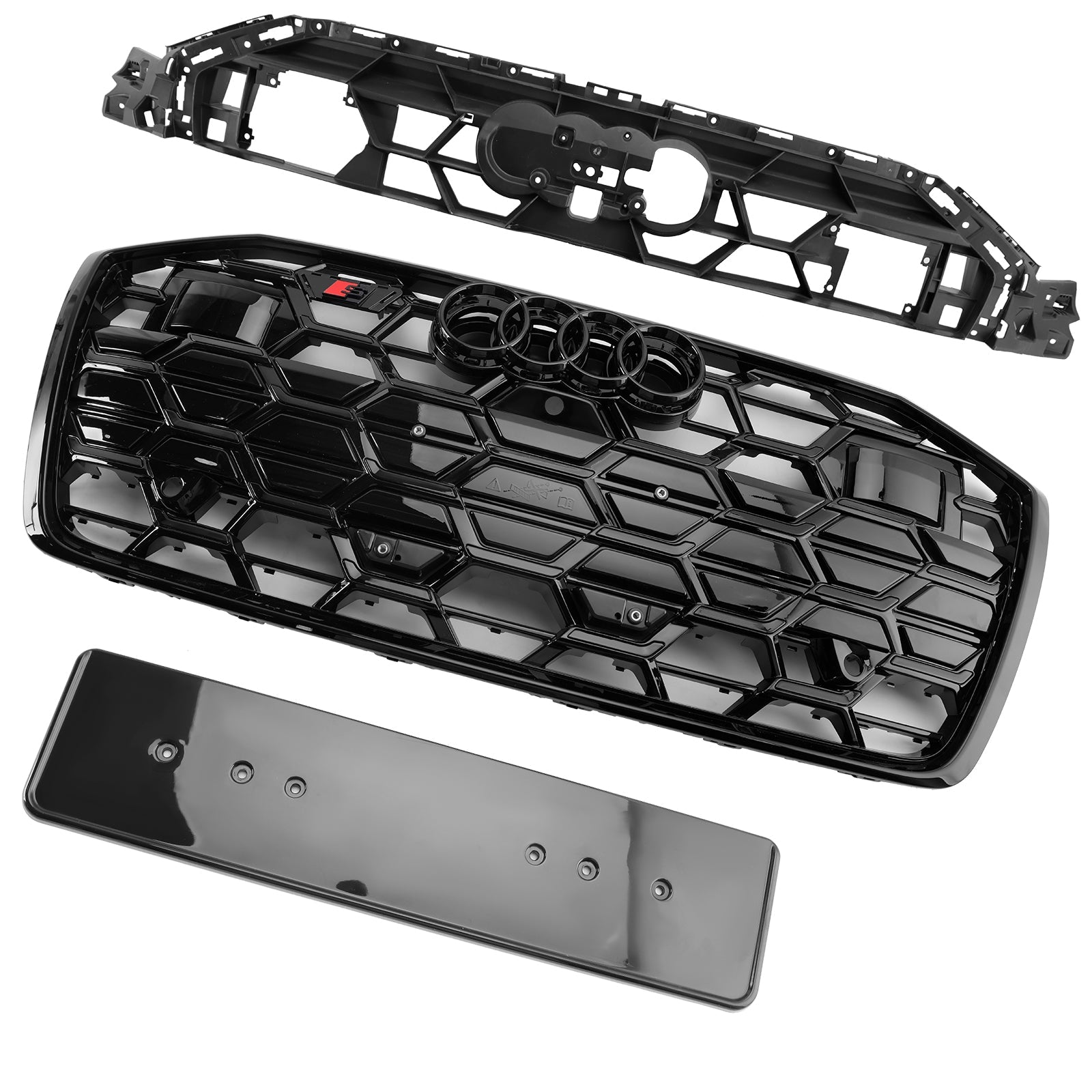 Grille de pare-chocs avant noire Audi A6 S6 2019-2023 4K0853651T