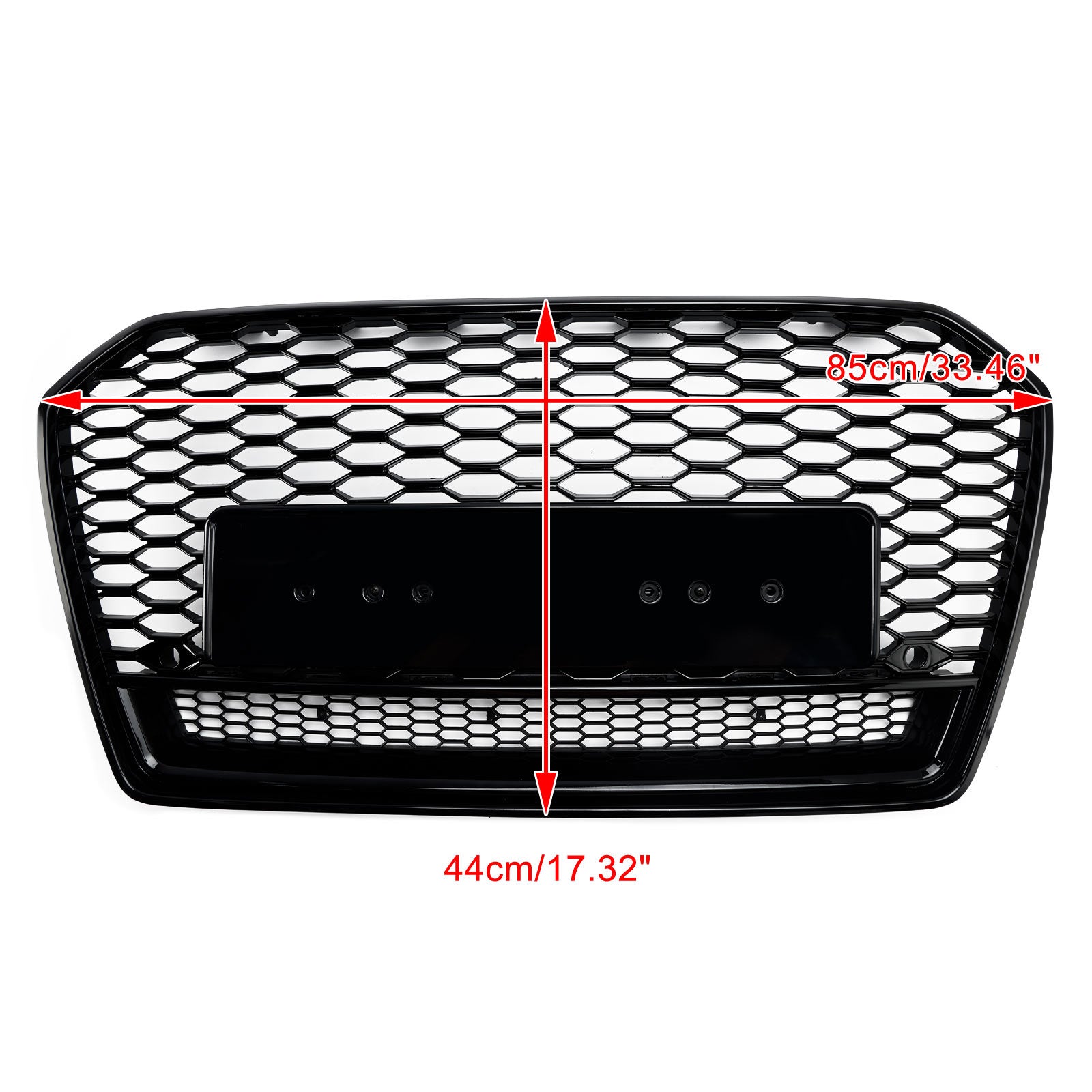 Parrilla delantera de panal negra estilo Audi A6 S6 C7 C7PA RS6 2016-2018