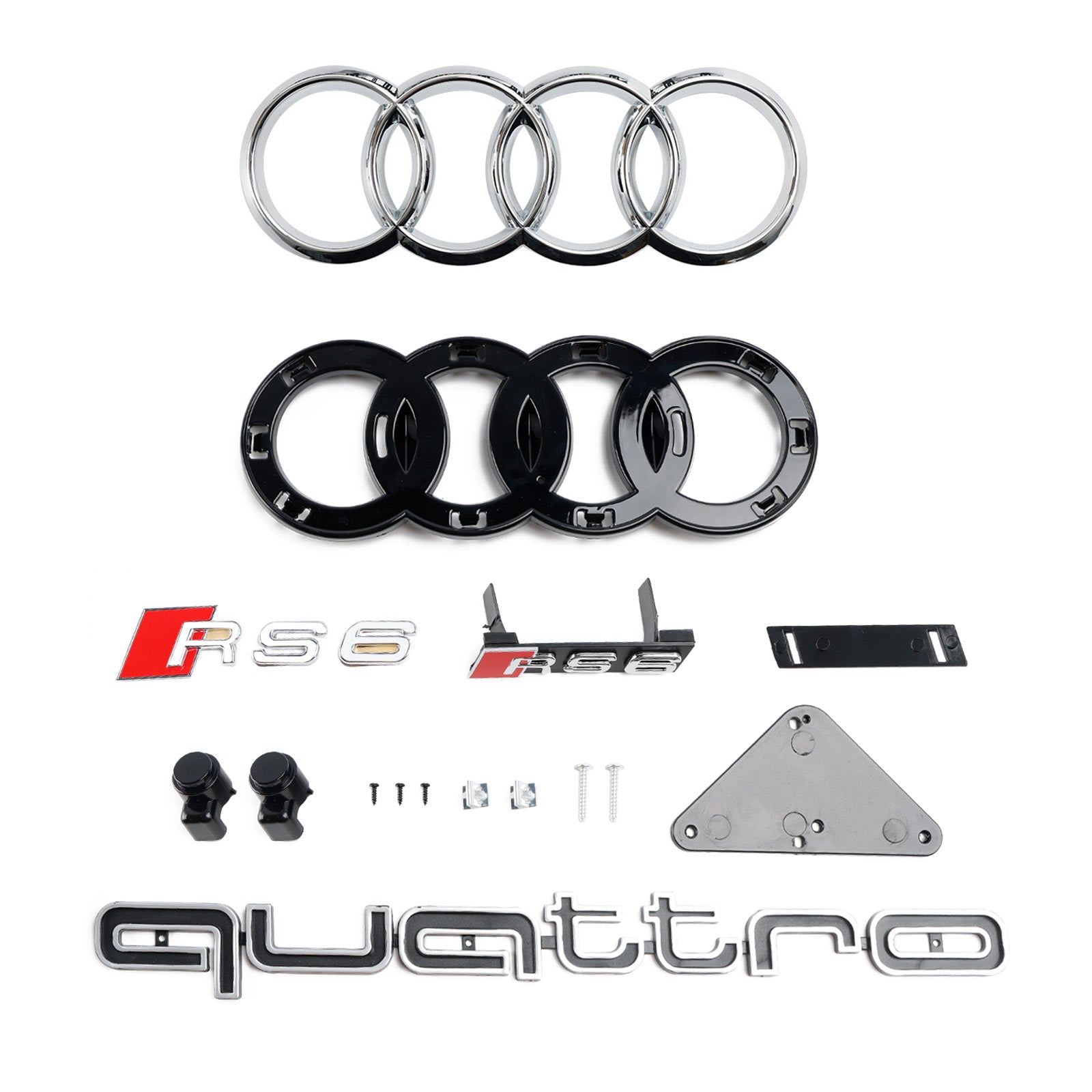 2016-2018 Audi A6 S6 C7 C7PA RS6 Stile di Black Honeycomb Calendre