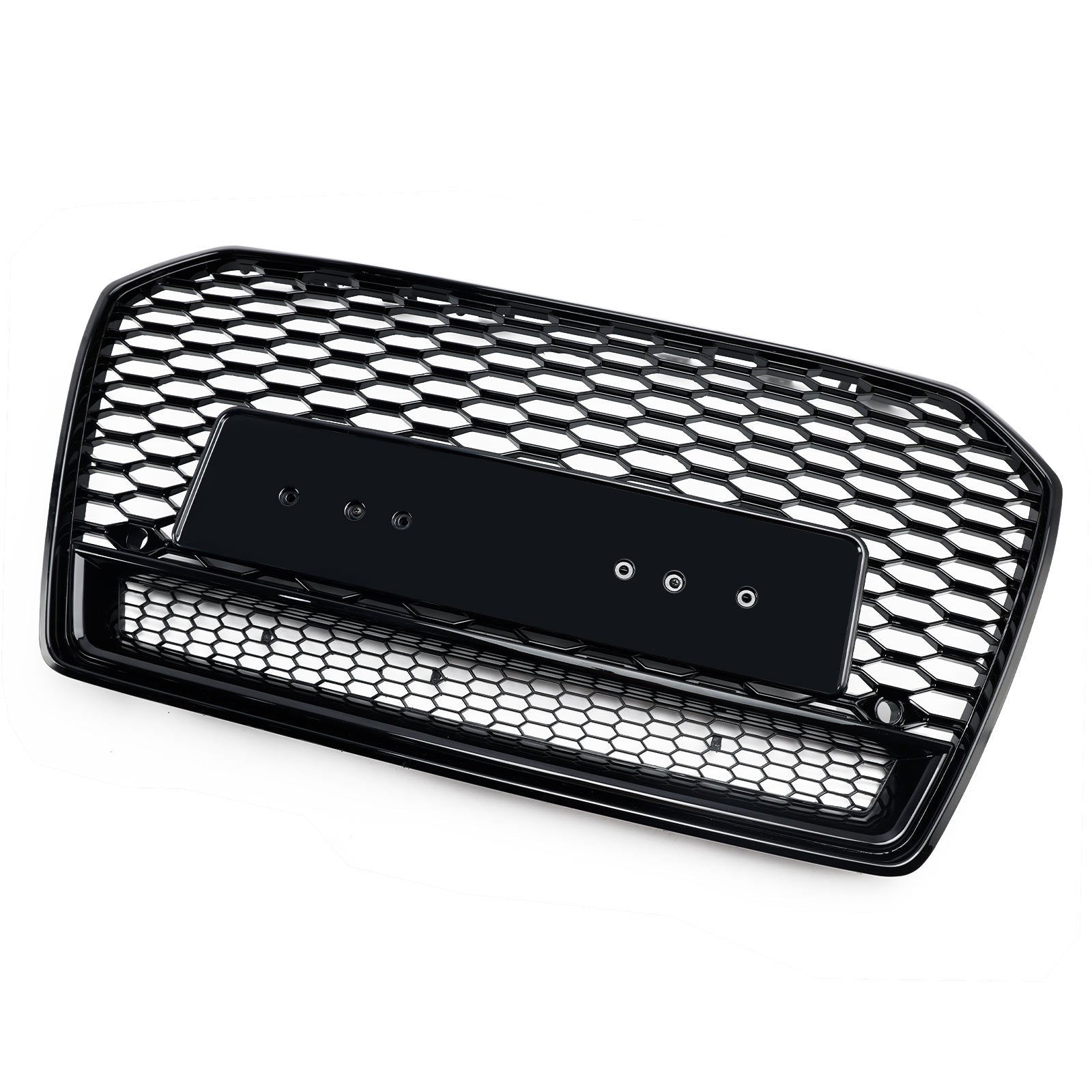 Parrilla delantera de panal negra estilo Audi A6 S6 C7 C7PA RS6 2016-2018