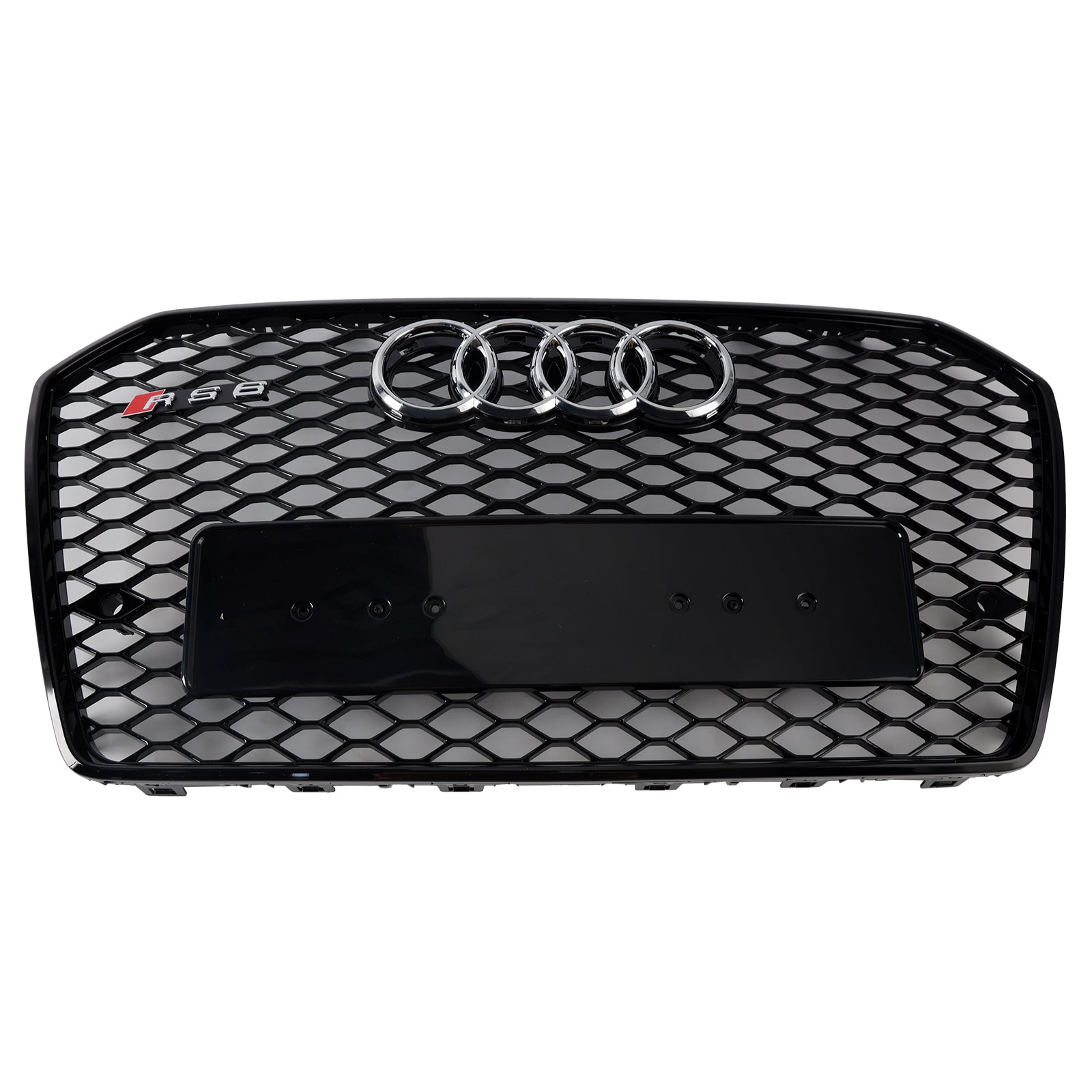 Grille de calandre en nid d'abeille avant de style RS6 pour Audi A6 S6 C7 2016-2018 Noir