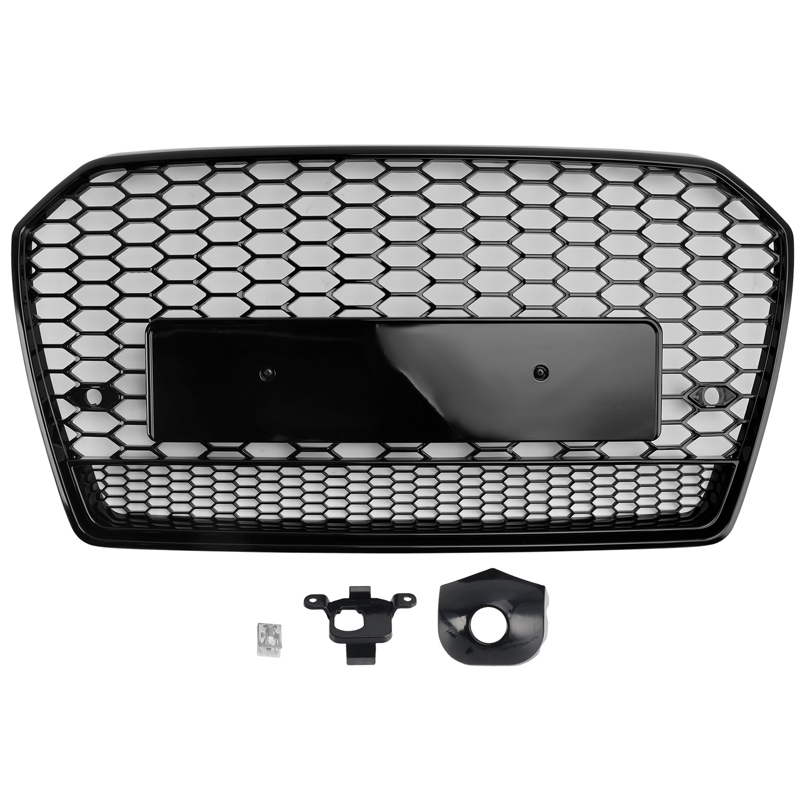Calandre avant en nid d'abeille style RS6 pour Audi A6 S6 C7 2016-2018, noire