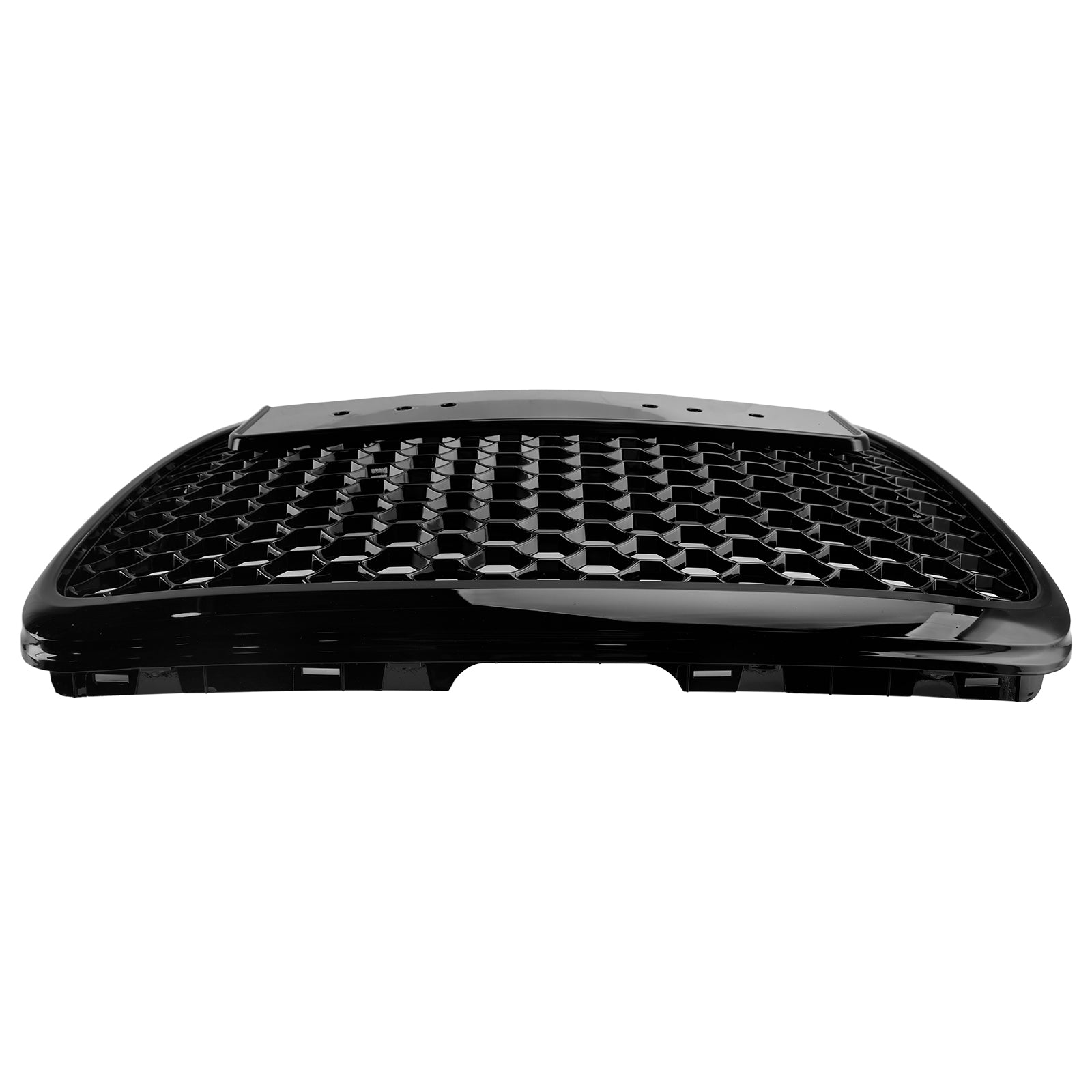 Sportowy grill przedni w stylu RS6 do Audi A6/S6/A6 Sline C6 (2008-2011) - Czarny, sześciokątny wzór plastra miodu z emblematem