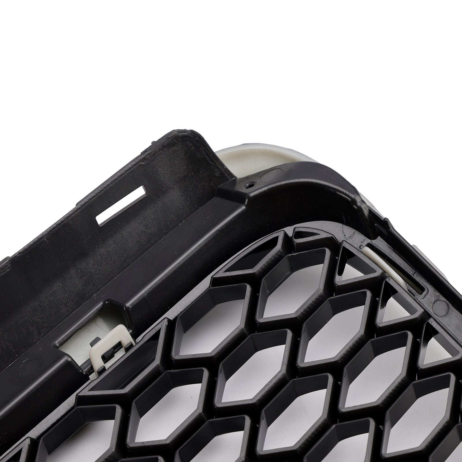 Sportowy grill przedni w stylu RS6 do Audi A6/S6/A6 Sline C6 (2008-2011) - Czarny, sześciokątny wzór plastra miodu z emblematem