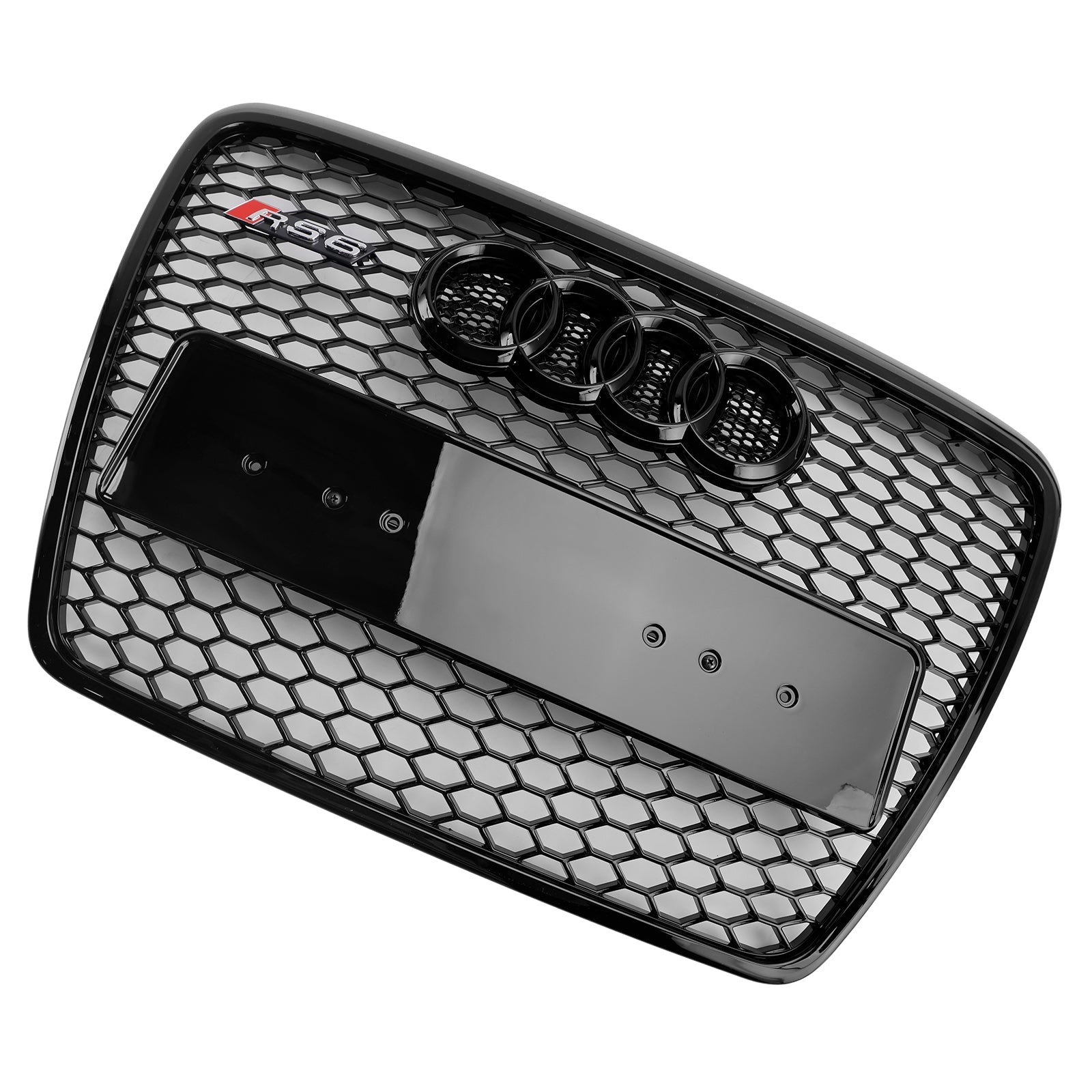 Grille de pare-chocs avant en nid d‘abeille noire pour Audi A6 C6 Facelift 2008-2011