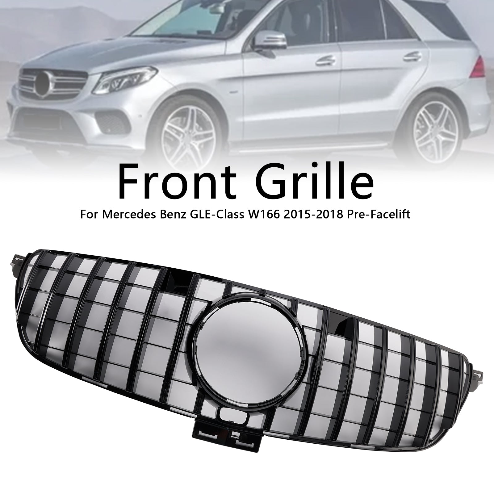 Grille de pare-chocs avant style GT pour Mercedes Benz Classe GLE W166 2015-2018