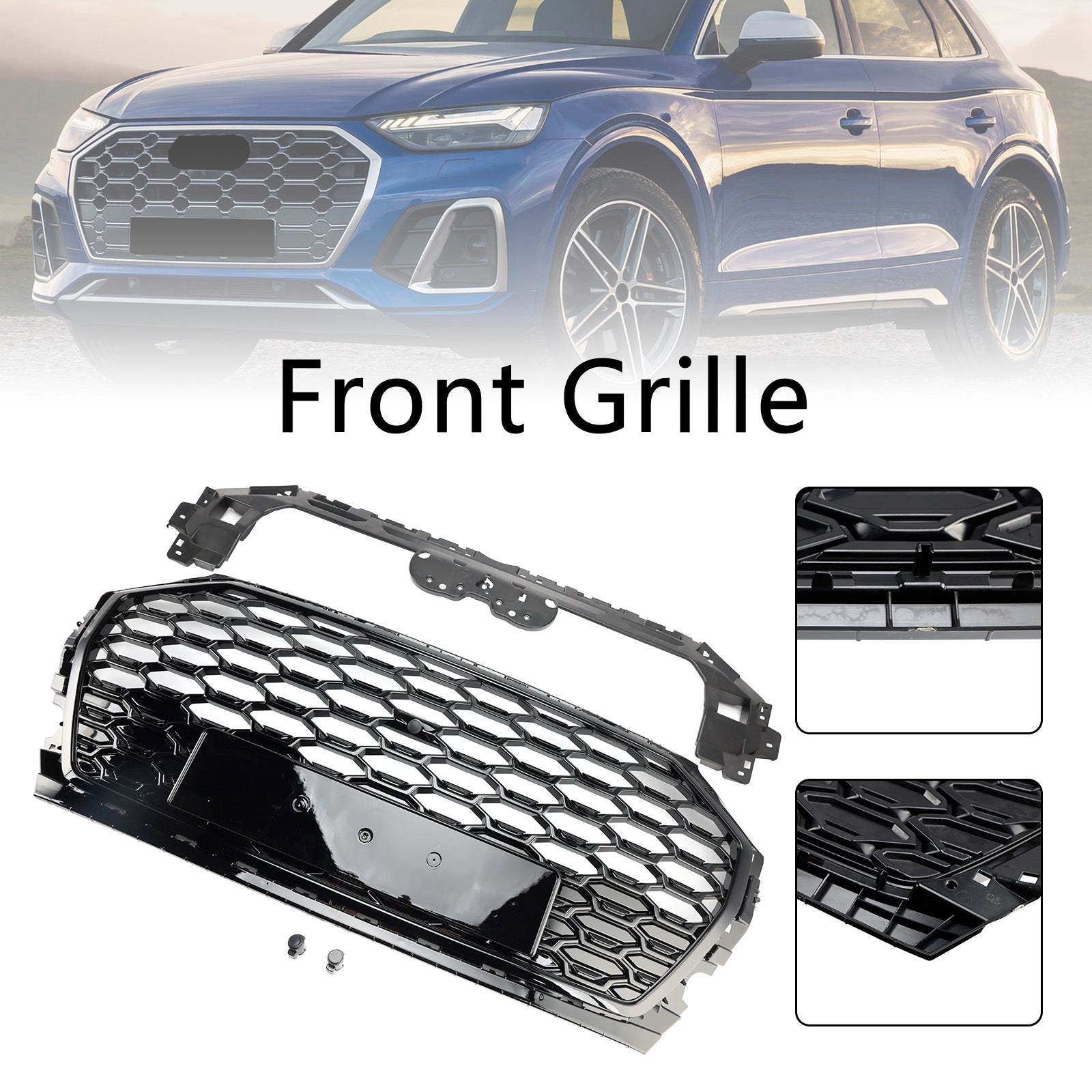 Calandre avant en nid d'abeille pour Audi Q5 SQ5 RSQ5 2021-2025