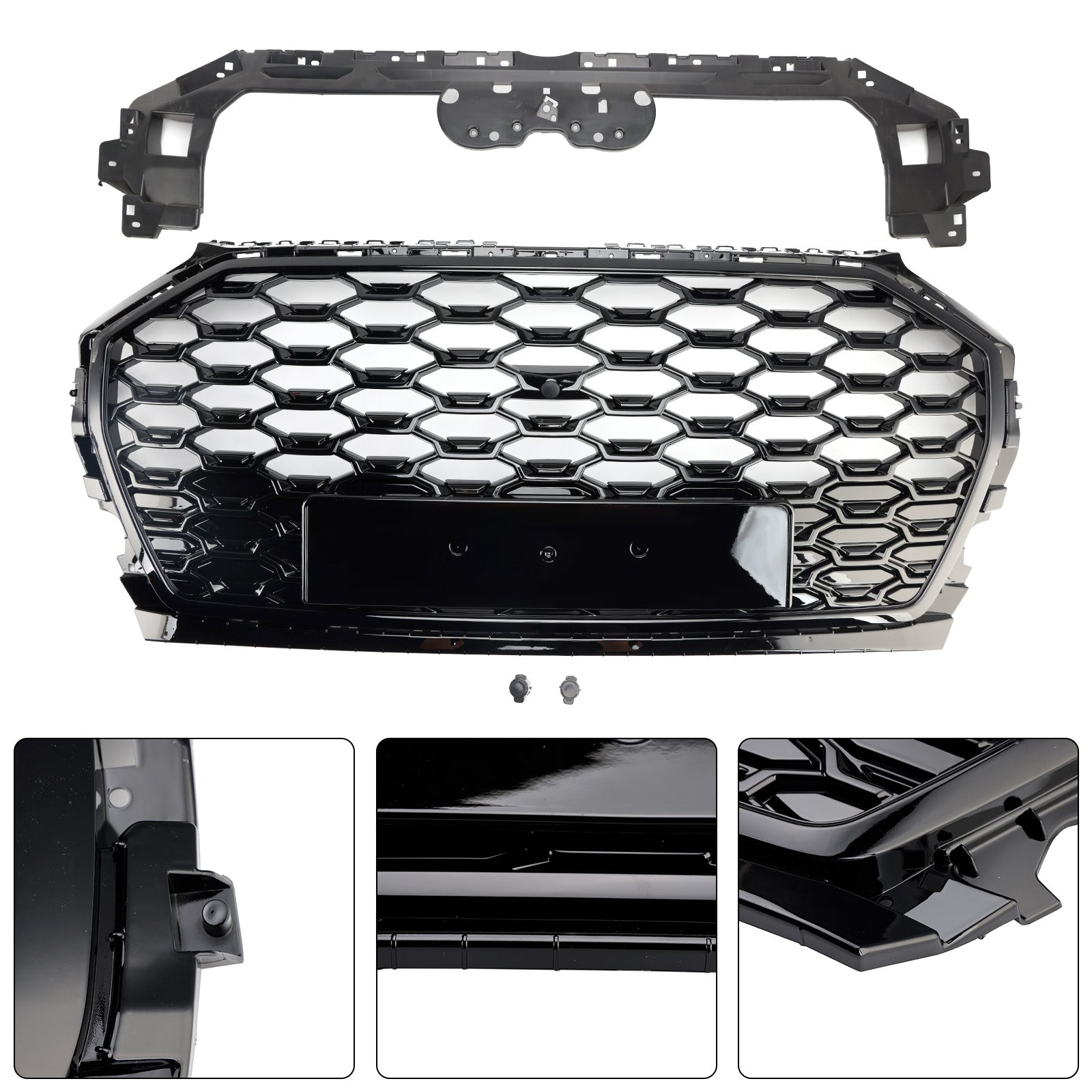 Calandre avant en nid d'abeille pour Audi Q5 SQ5 RSQ5 2021-2025