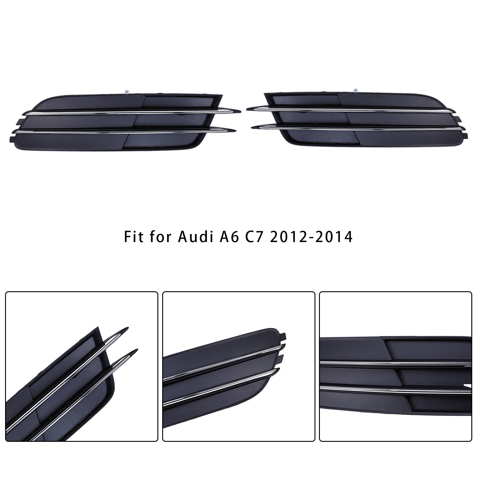 Paar Schutzgitter für Nebelscheinwerfer für Audi A6 C7 2011-2014