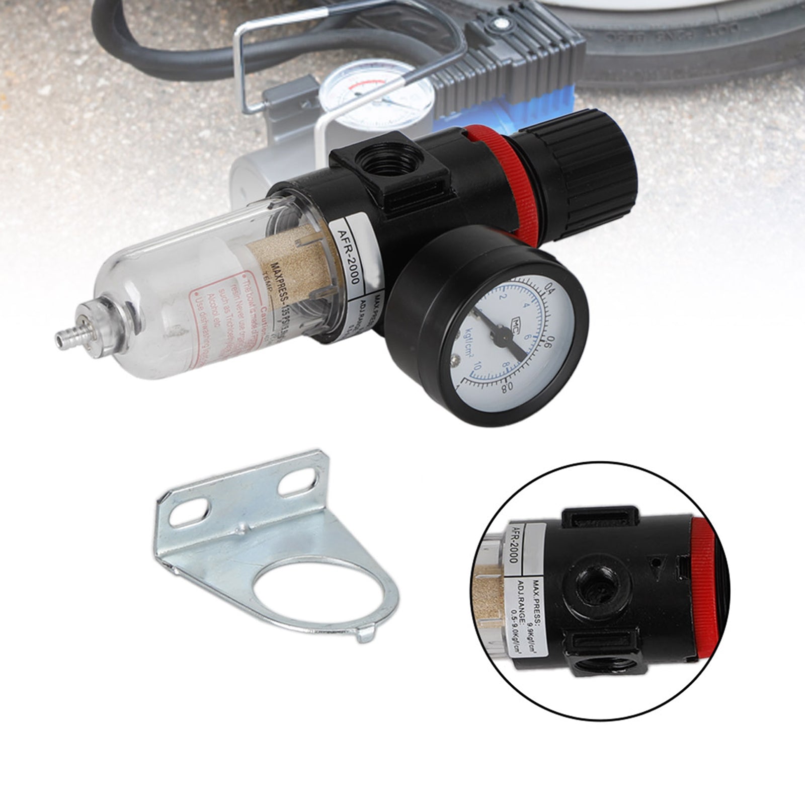 Ilmakompressorin suodatinveden AFR-2000 työkalua 1/4 "W Sääntelymittari
