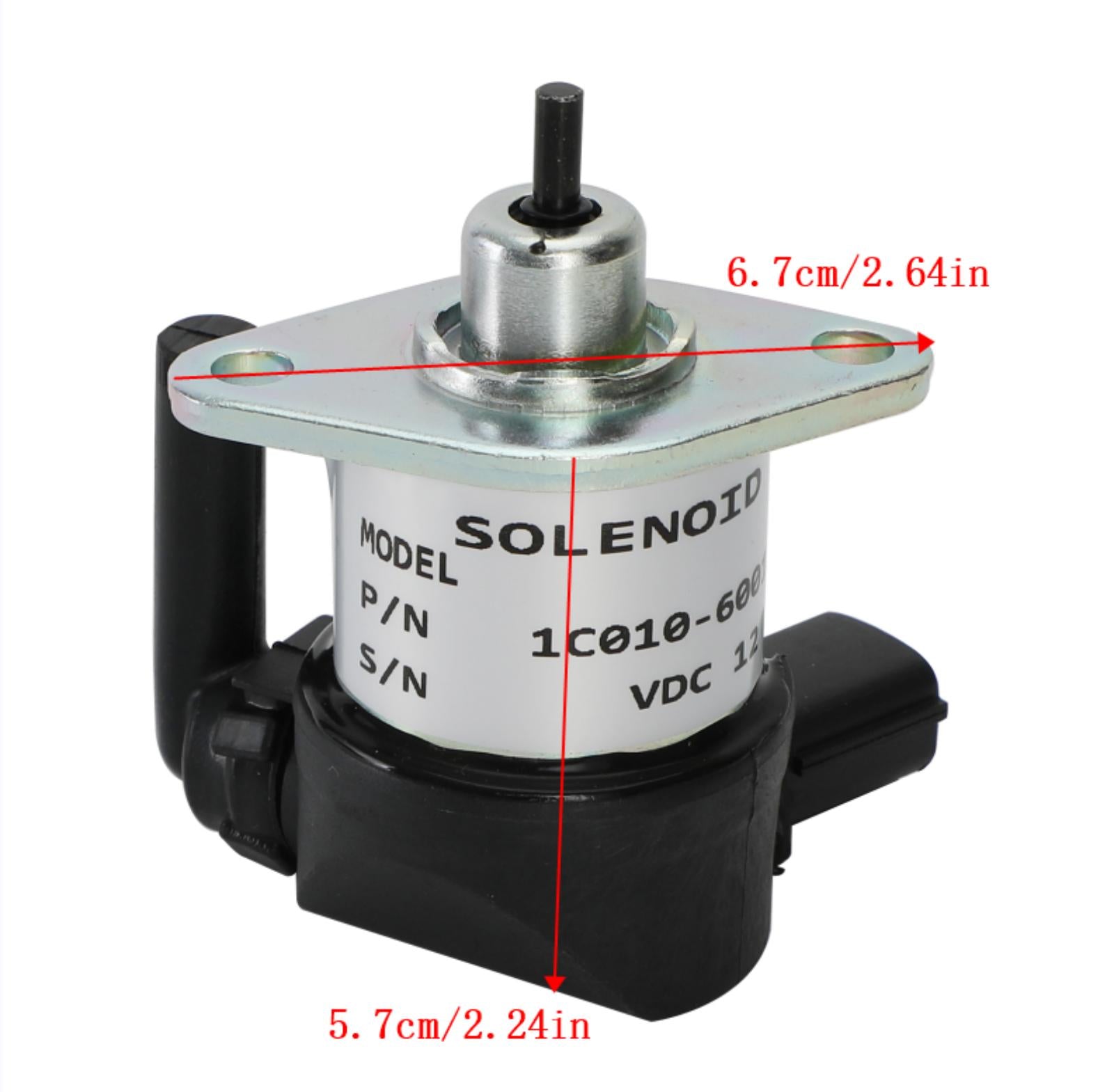 Fit voor Kubota 1C010-60015 1C010-60016 1C010-60017 Brandstof Uitschakeling Solenoid 12V